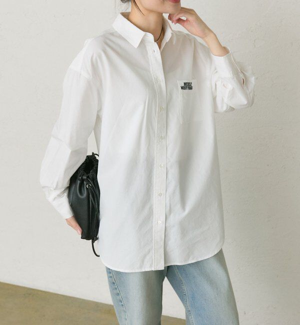  「コットンリヨセルロゴ刺繍シャツ」|シャツ・ブラウス|