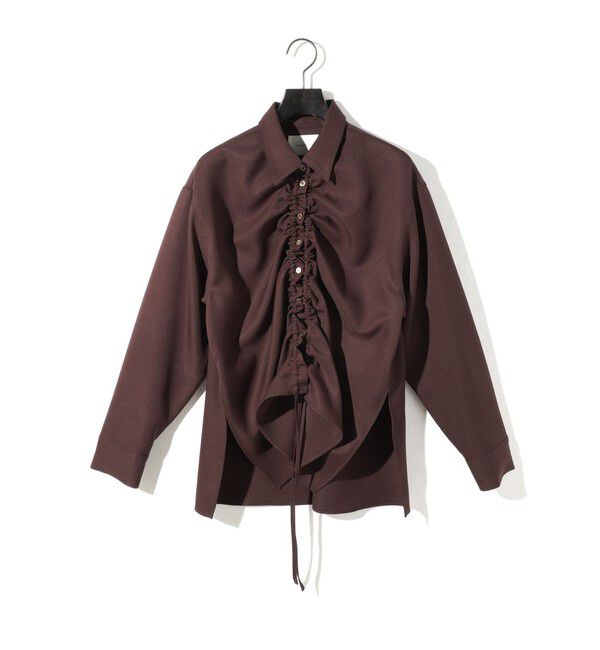 MIDIUMISOLID「MIDIUMISOLID ドローストリングシャツ」|シャツ・ブラウス|