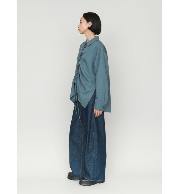 MIDIUMISOLID「MIDIUMISOLID ドローストリングシャツ」|シャツ・ブラウス|