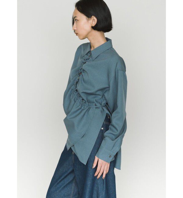 MIDIUMISOLID「MIDIUMISOLID ドローストリングシャツ」|シャツ・ブラウス|