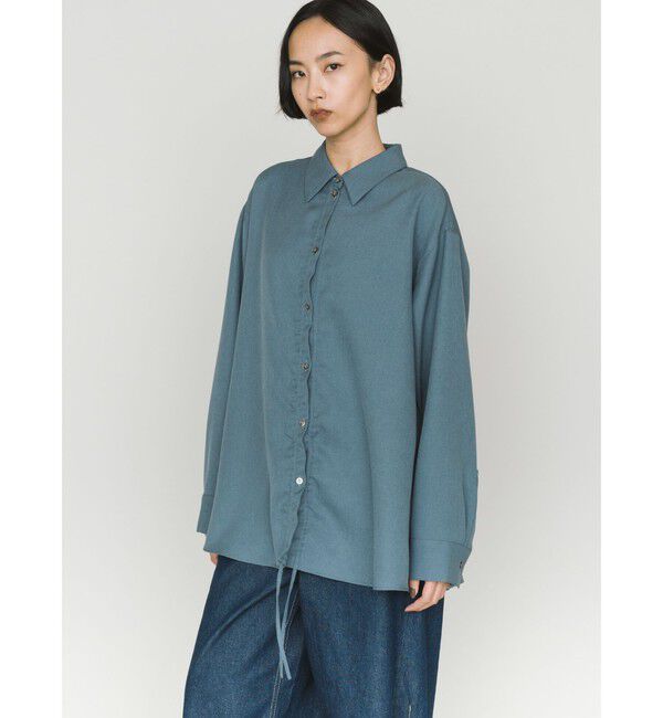 MIDIUMISOLID「MIDIUMISOLID ドローストリングシャツ」|シャツ・ブラウス|