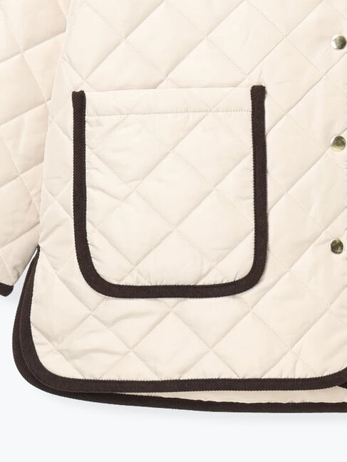 Lugnoncure「撥水フード付きスナップボタンリラックスキルトジャケット」|その他|