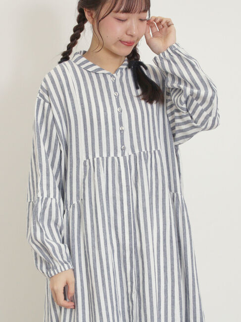 Samansa Mos2「【Cross&times;Linen】ショールカラーワンピース ≪S/Mサイズ≫」|ワンピース|