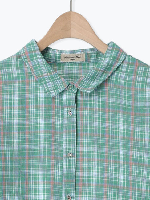 Samansa Mos2「リネンMIXレギュラーカラーシャツ」|シャツ・ブラウス|