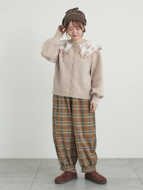 Samansa Mos2「【帯電防止裏地】ヘリンボーンバルーンパンツ《M/Lサイズ》」|その他|