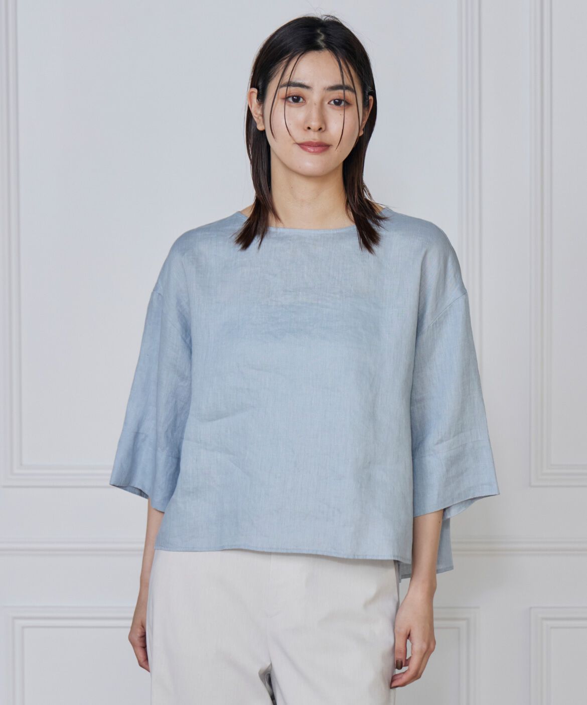 7-IDconcept.「リネンワイドシルエットブラウス」|シャツ・ブラウス|