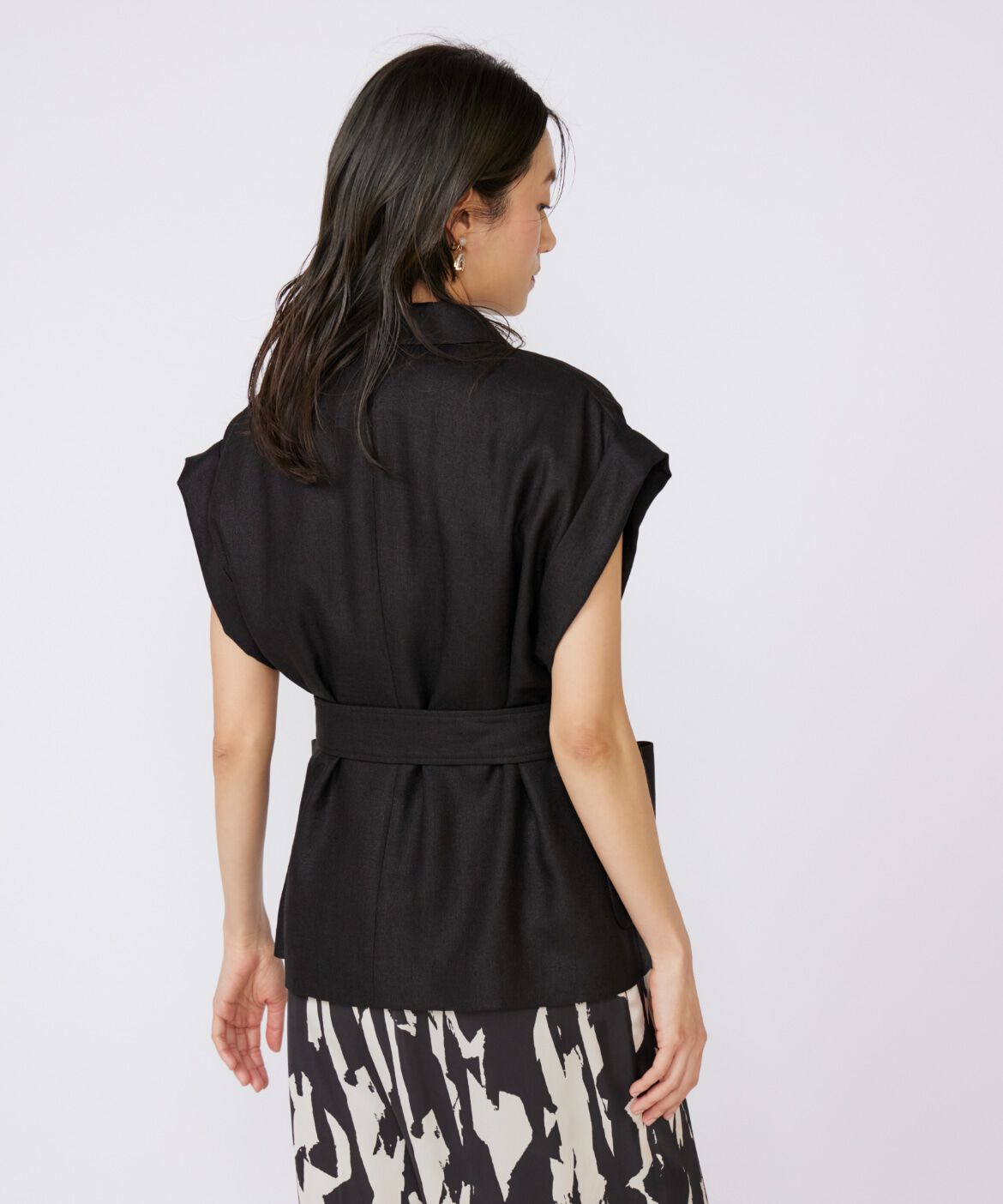 INED「《大きいサイズ》フレンチスリーブジャケット」|テーラードジャケット|