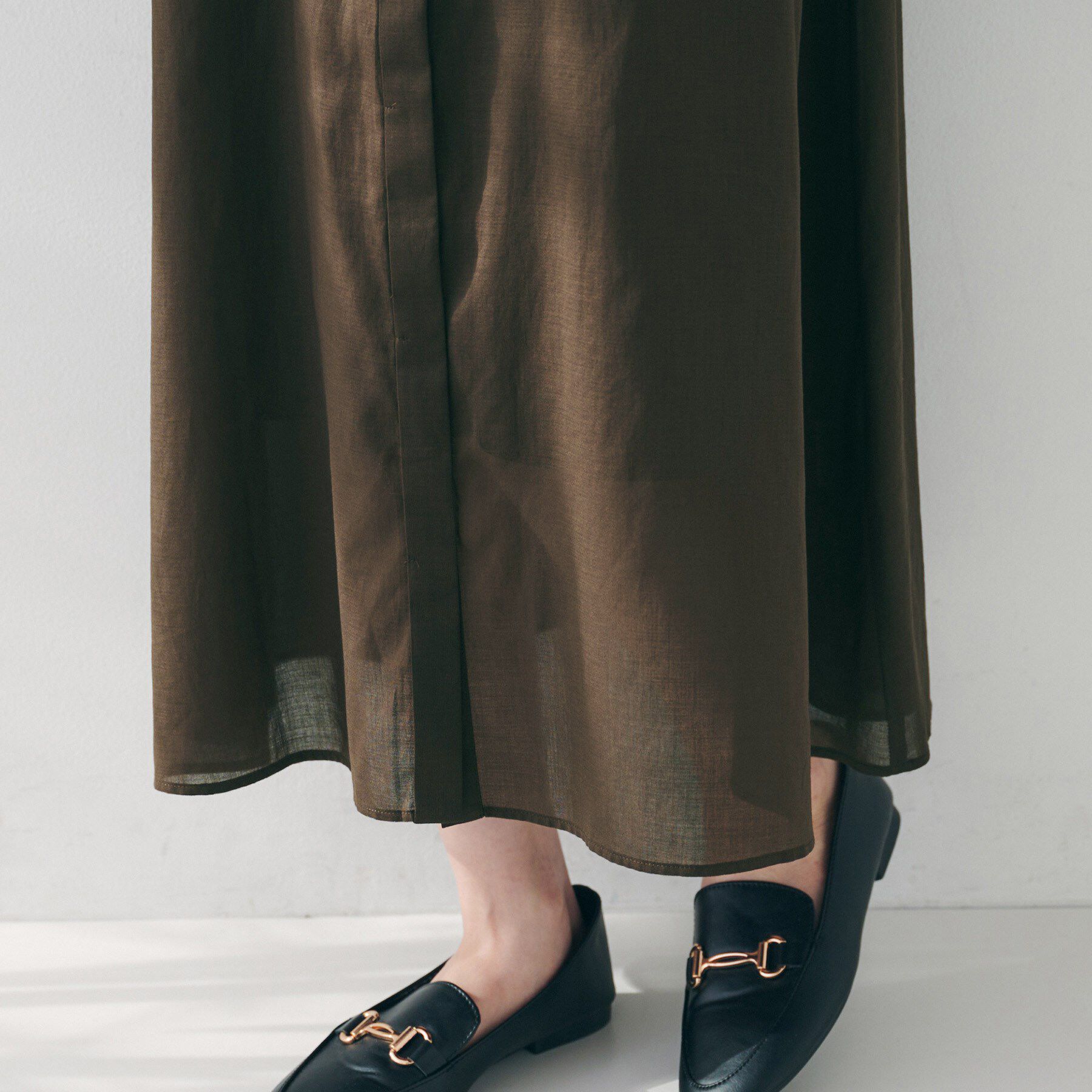 UNTITLED「【シアー/前開き/夏ワンピ】コットンピンタックワンピース」|ワンピース|