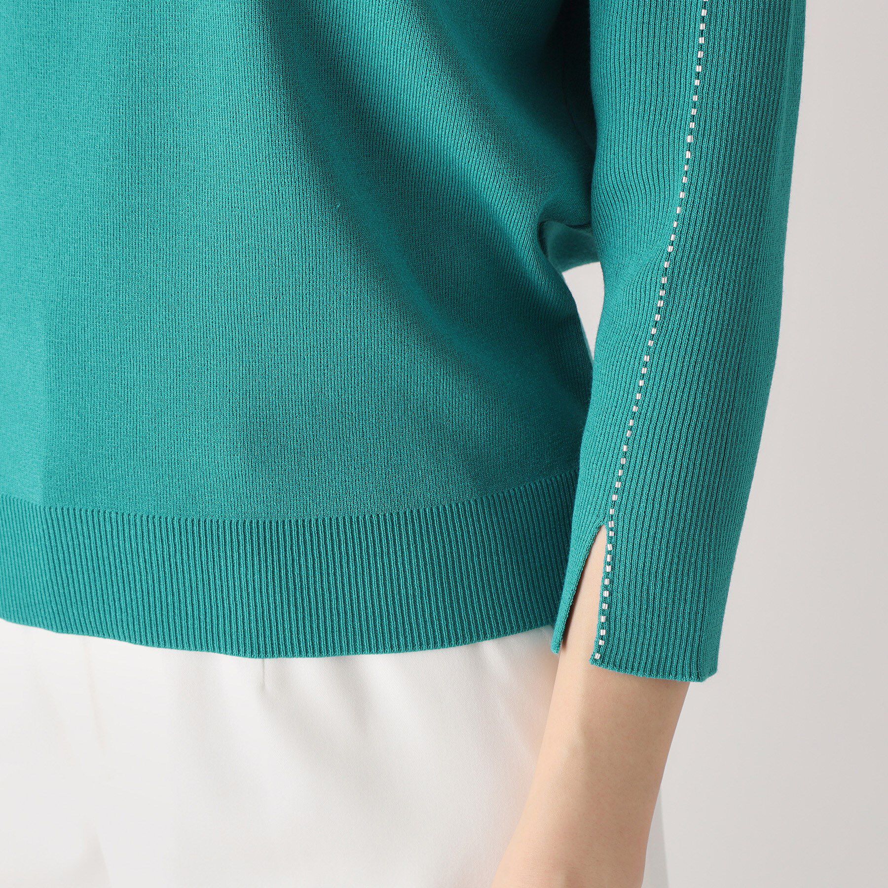 COUP DE CHANCE「【洗える】ビーズ刺しゅうニットトップス」|ニット・セーター|