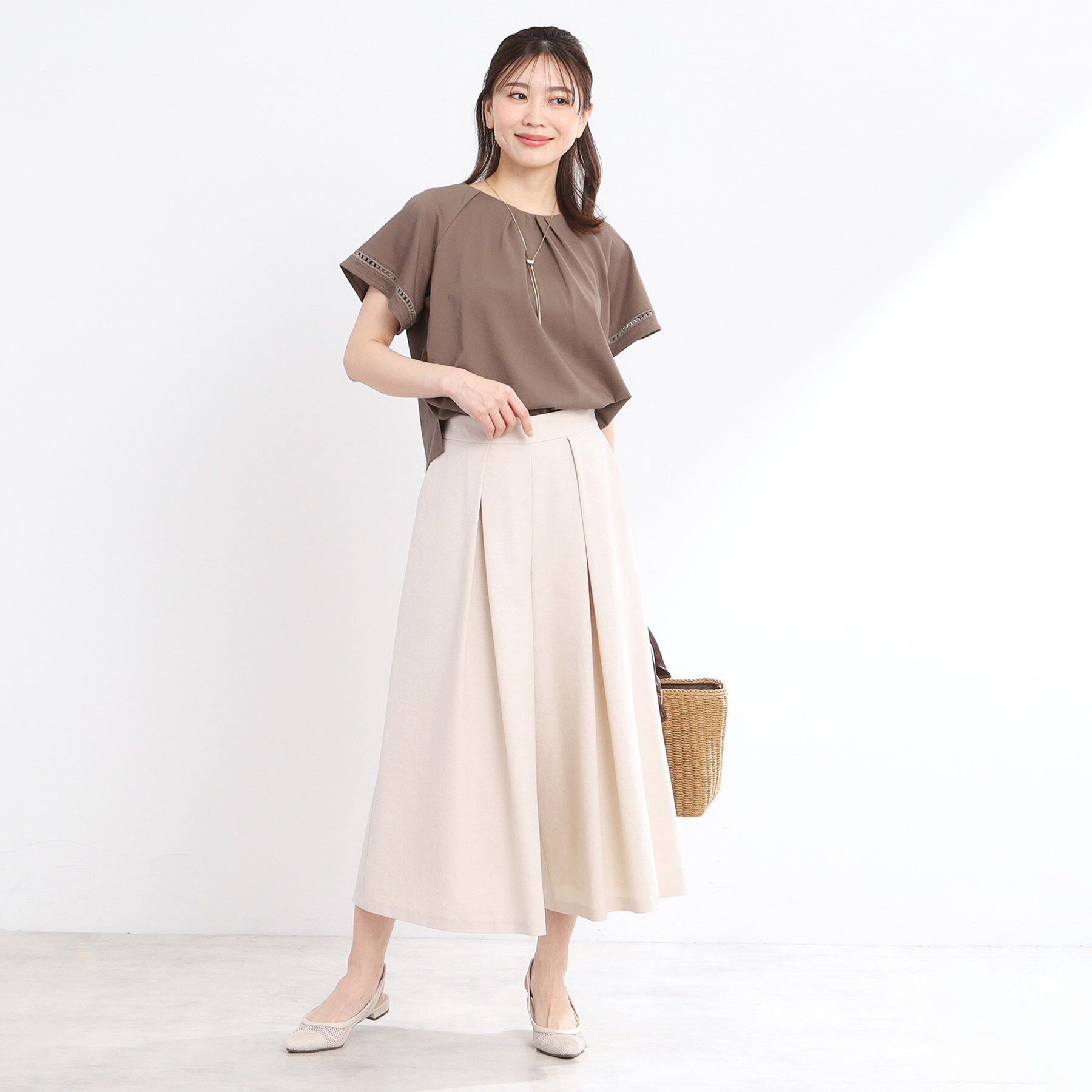 Reflect「【手洗い可】フレアースリーブカットソー」|Tシャツ・カットソー|