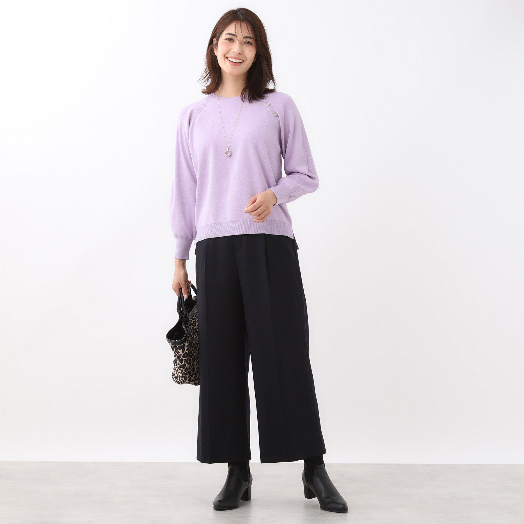 Reflect「【ゆったり着られる◎】ラグランスリーブニット」|ニット・セーター|