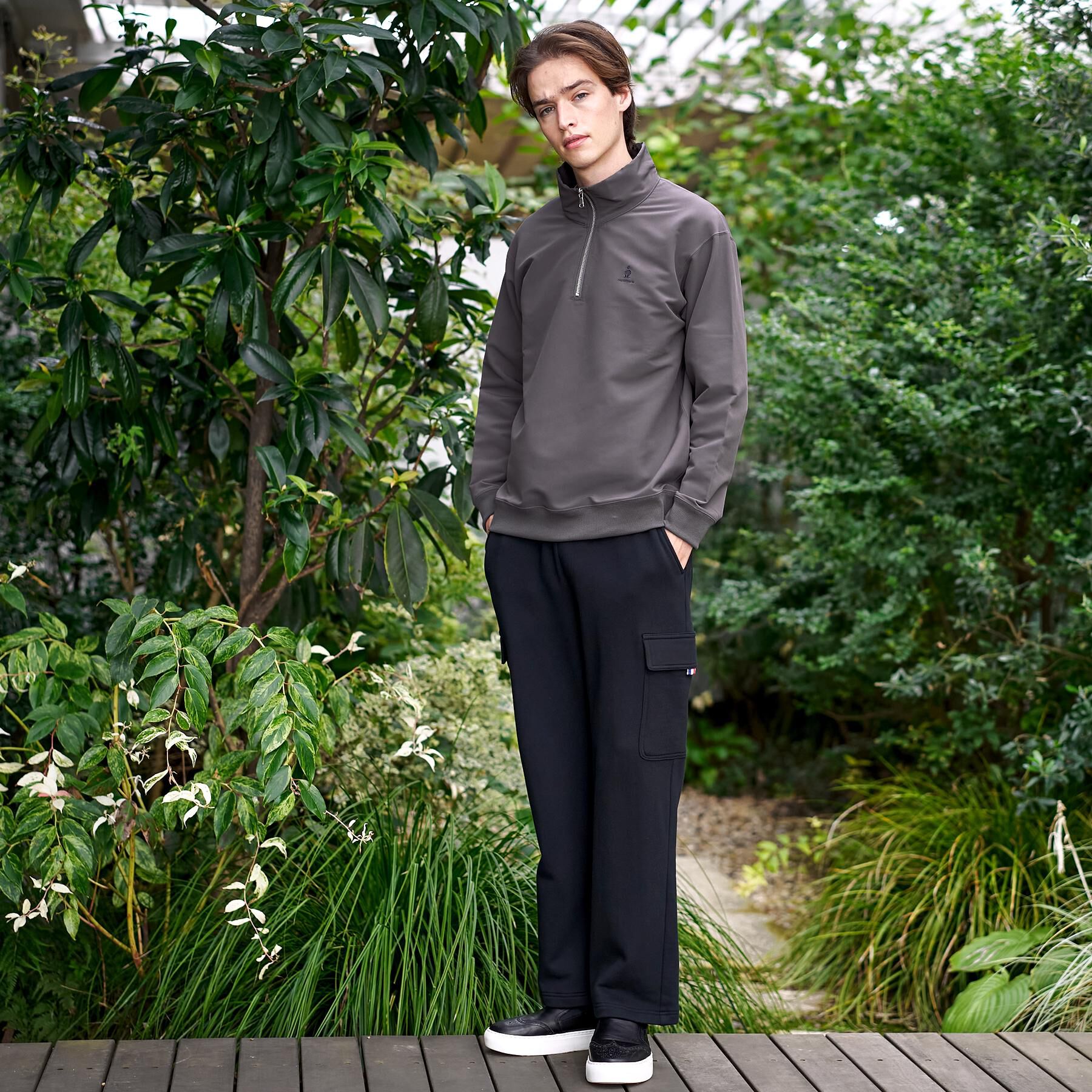 DRESSTERIOR「ダブルクロス裏起毛 ハーフジッププルオーバー」|Tシャツ・カットソー|