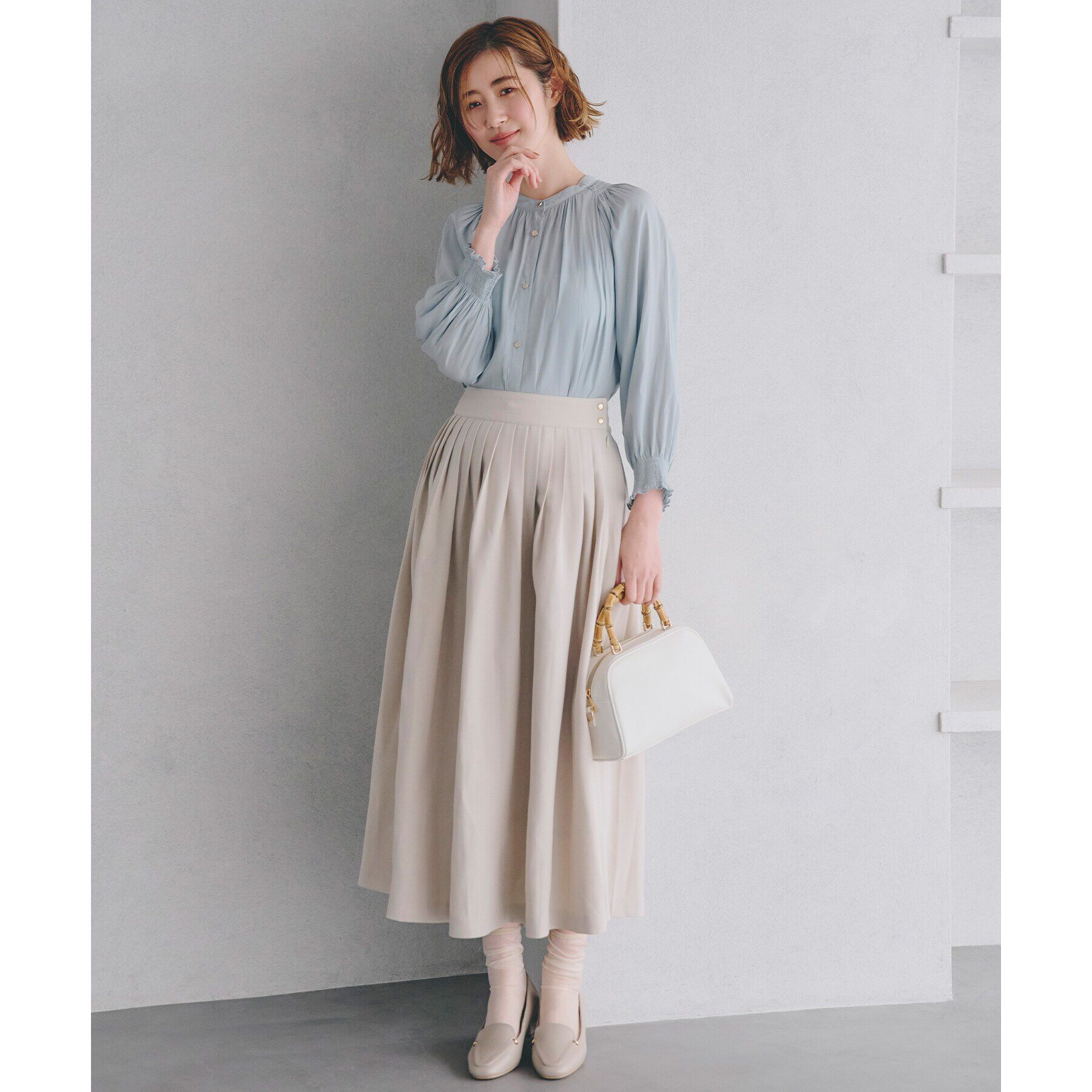 grove「【デイリーから特別な日まで】華やかさを纏うヴィンテージサテンブラウス」|シャツ・ブラウス|