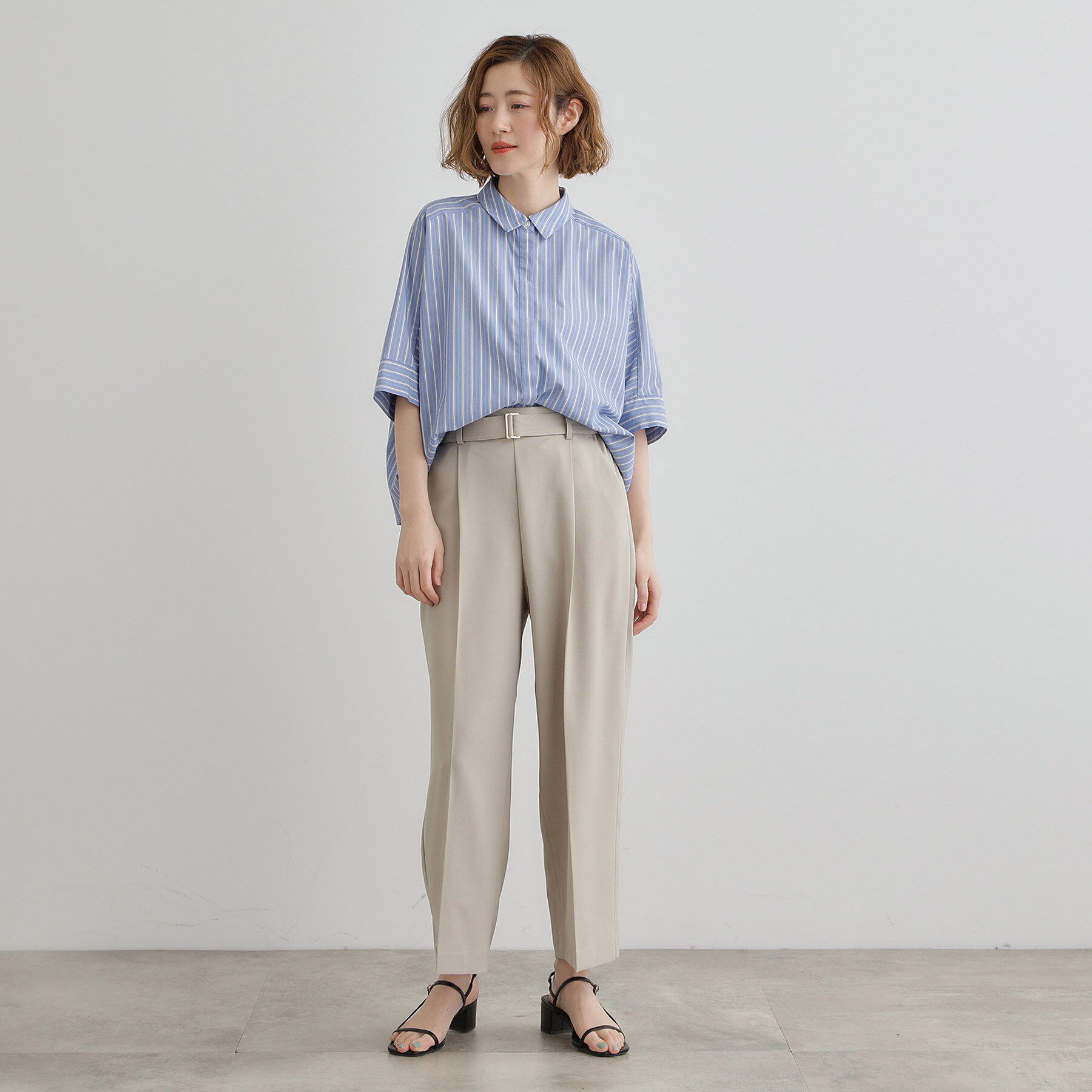 grove「【夏に嬉しい機能付き】リネンライクベルトワイドパンツ」|その他|