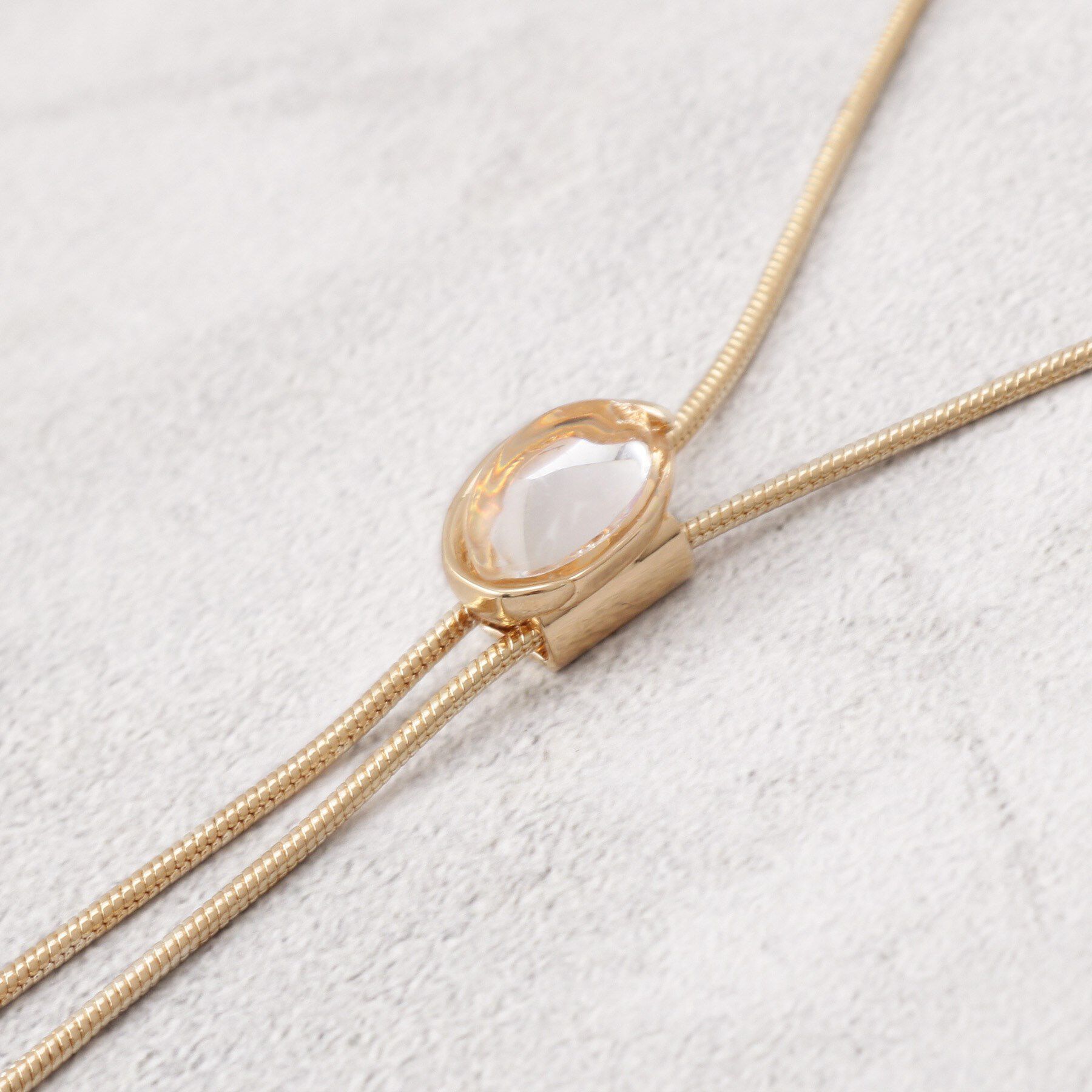 grove「クリアメタルスライドY字ネックレス」|ネックレス|