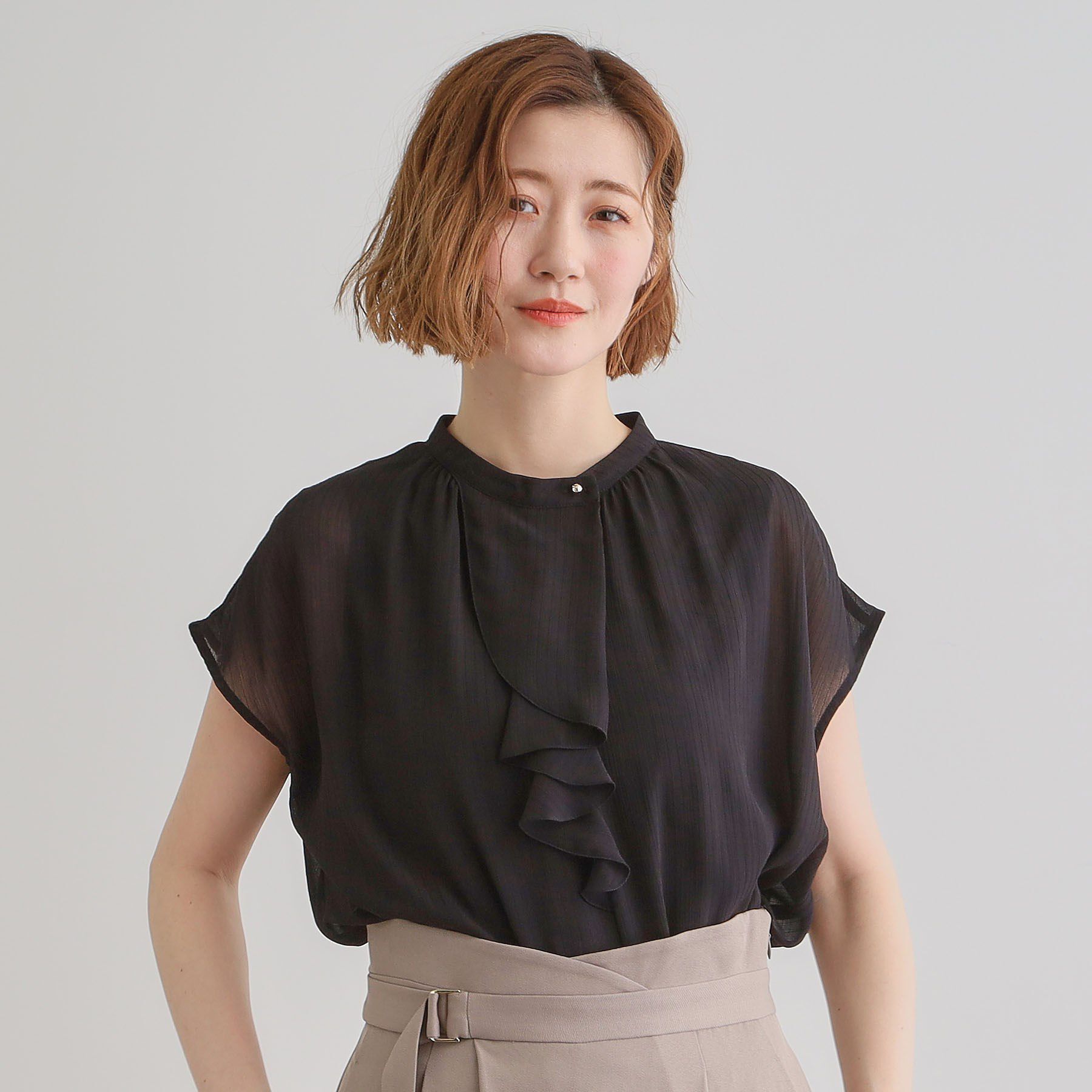 grove「フロントラッフルフリルブラウス」|シャツ・ブラウス|