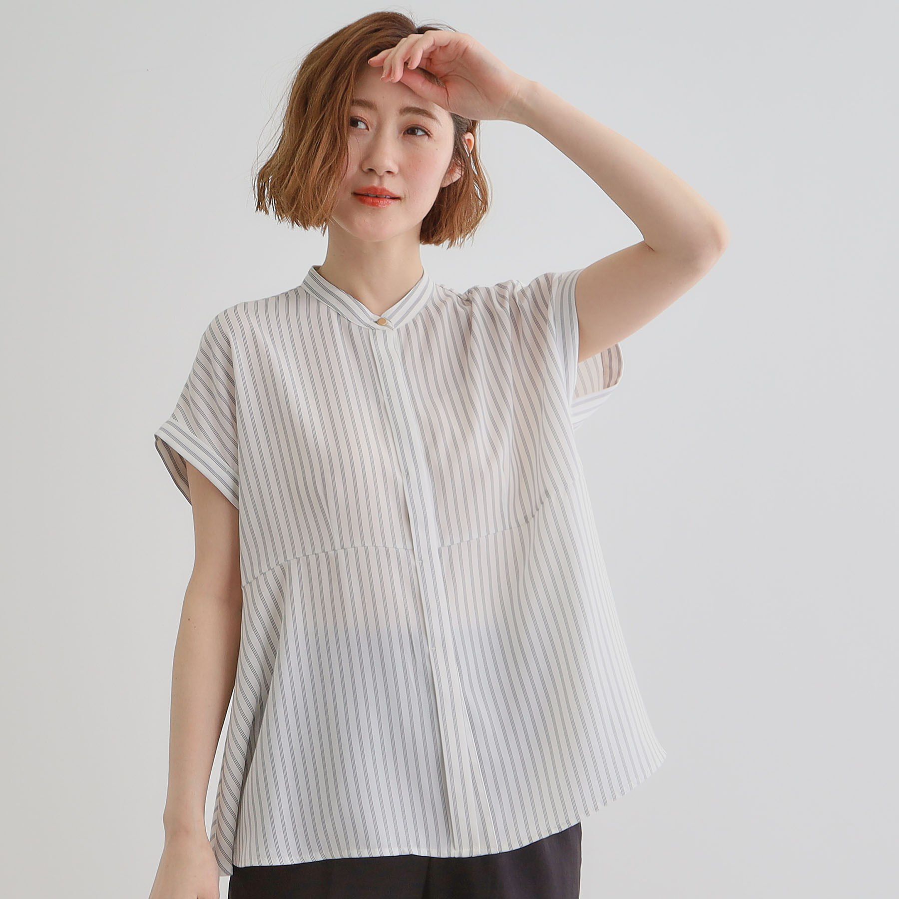 grove「きちんと感もこなれ感も1枚で叶う　優秀ペプラムシャツブラウス」|シャツ・ブラウス|