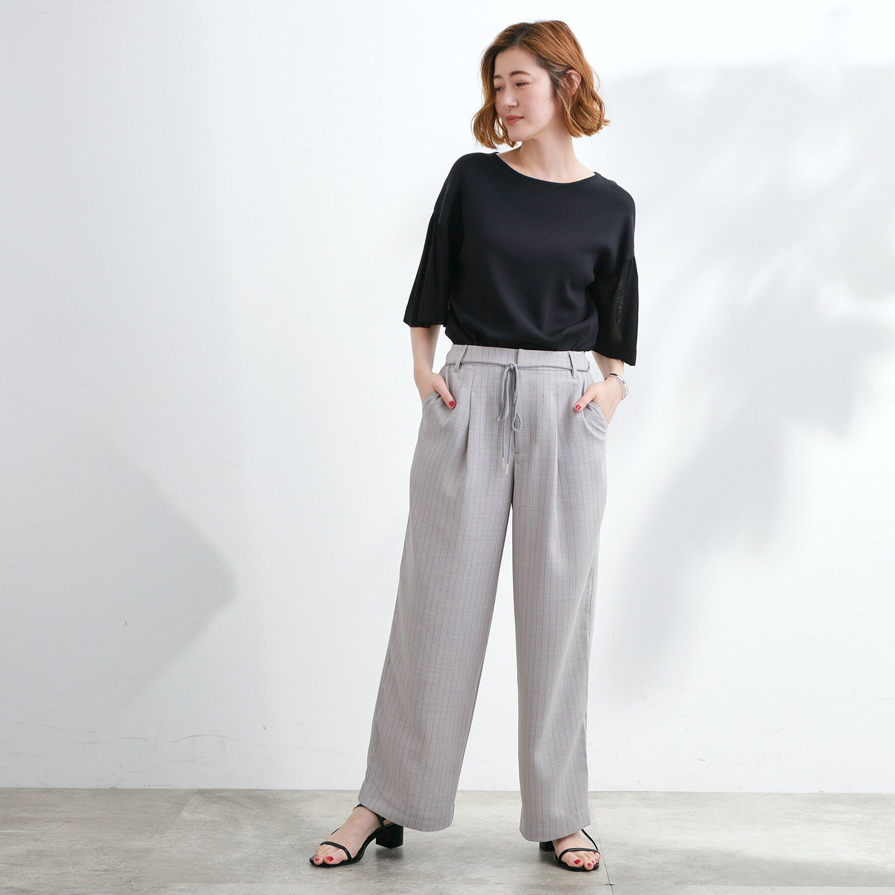 grove「ロープベルトで差がつく 洗練リラックスパンツ」|その他|