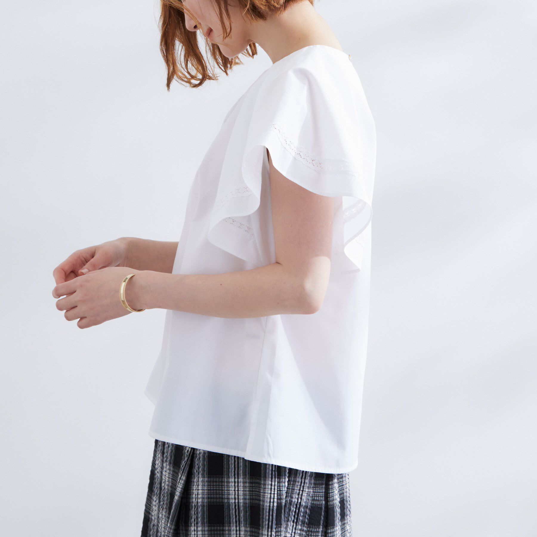 grove「【サスティナブル原料】涼し気フレアスリーブブラウス」|シャツ・ブラウス|