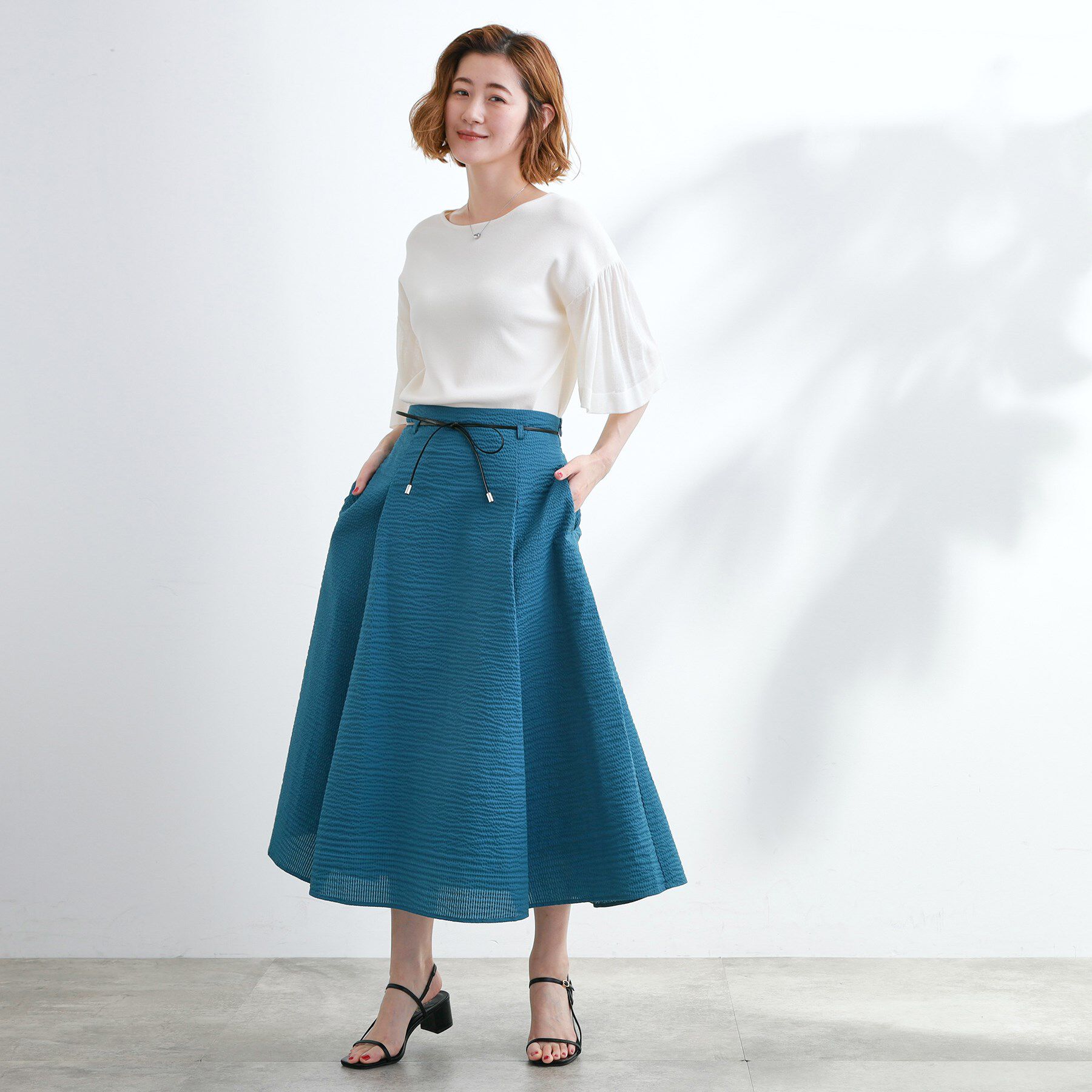 grove「コードリボンタックAラインスカート」|スカート|