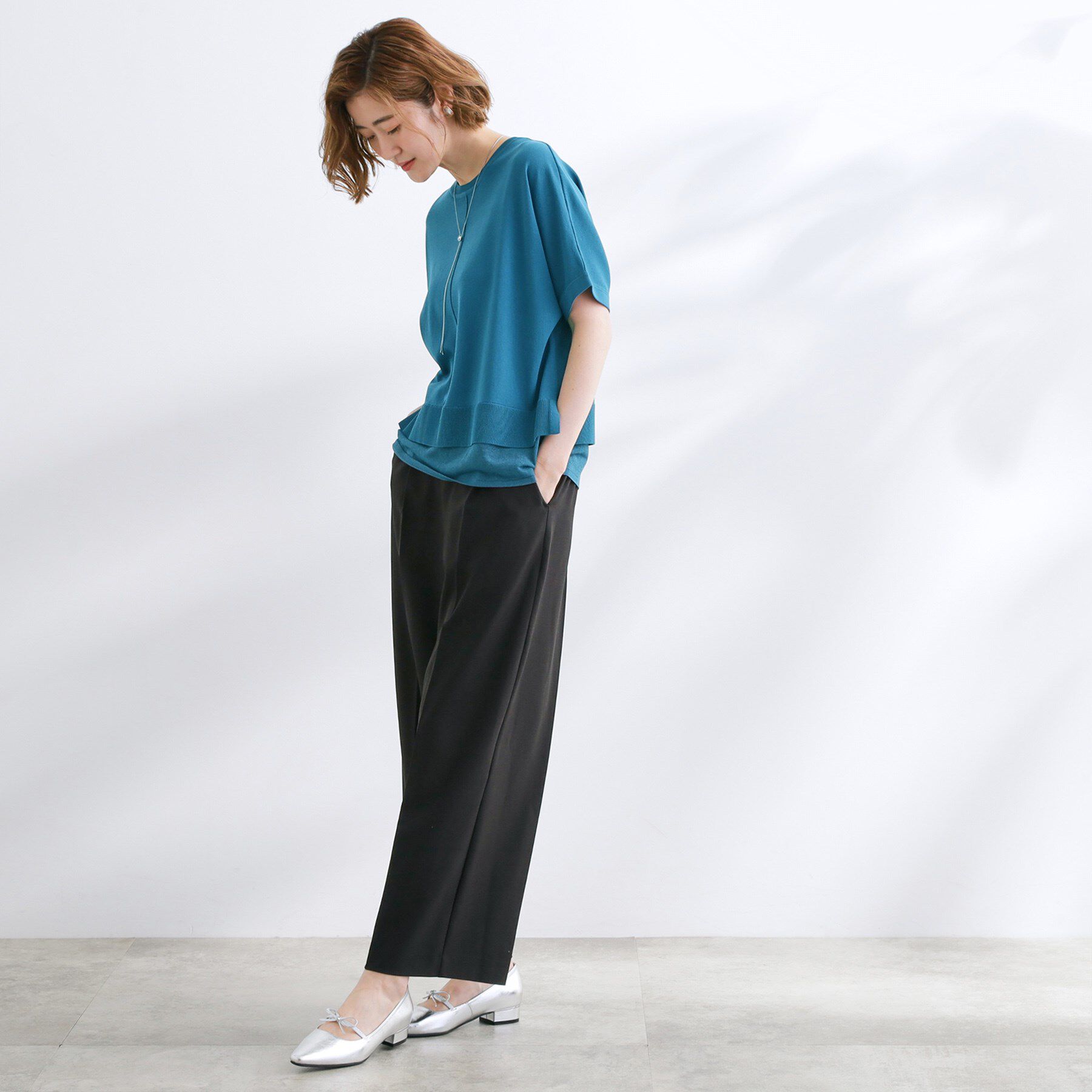 grove「【夏に嬉しい機能付き】やわらかドライタッチレイヤードライクニット」|ニット・セーター|