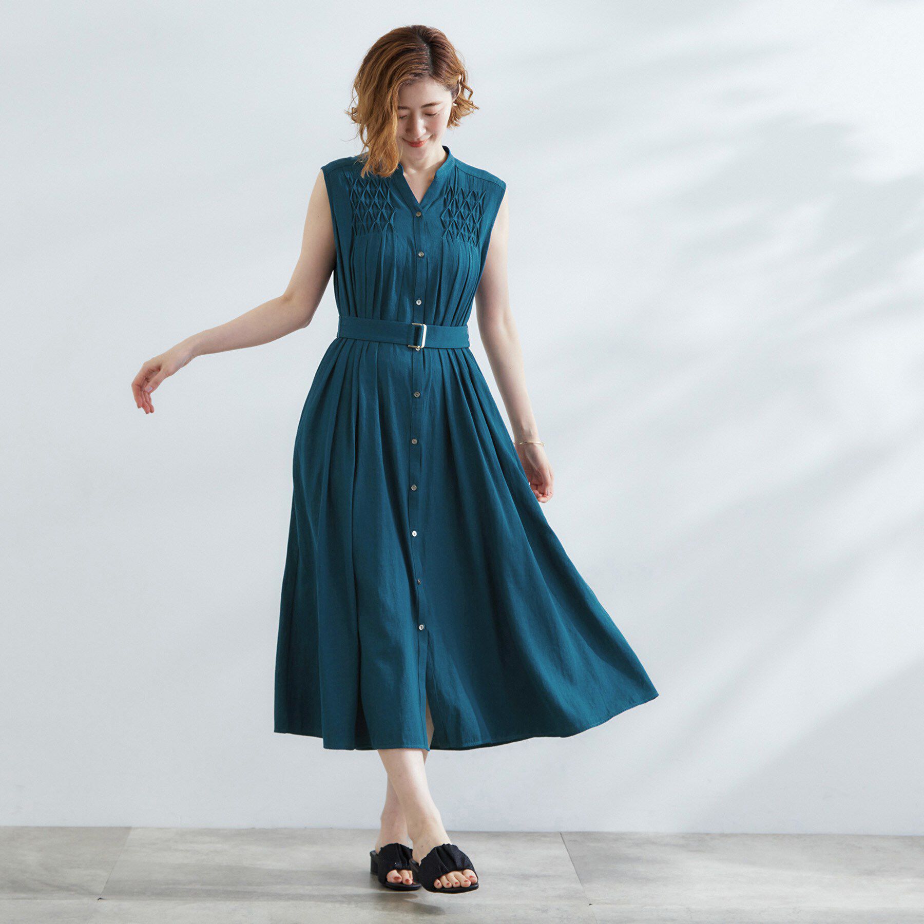 grove「シャンブレースモッキングワンピース」|ワンピース|