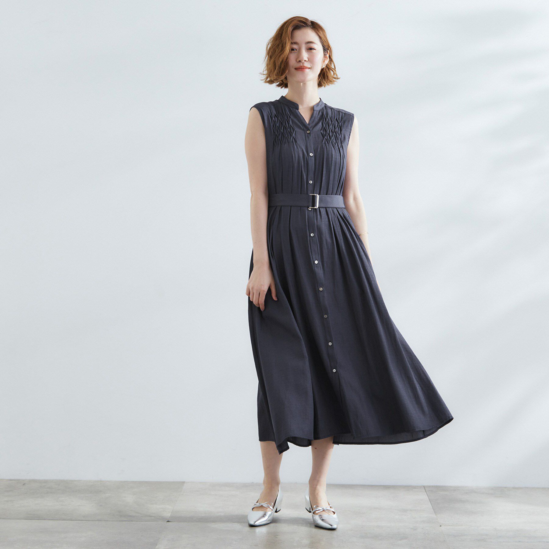 grove「シャンブレースモッキングワンピース」|ワンピース|