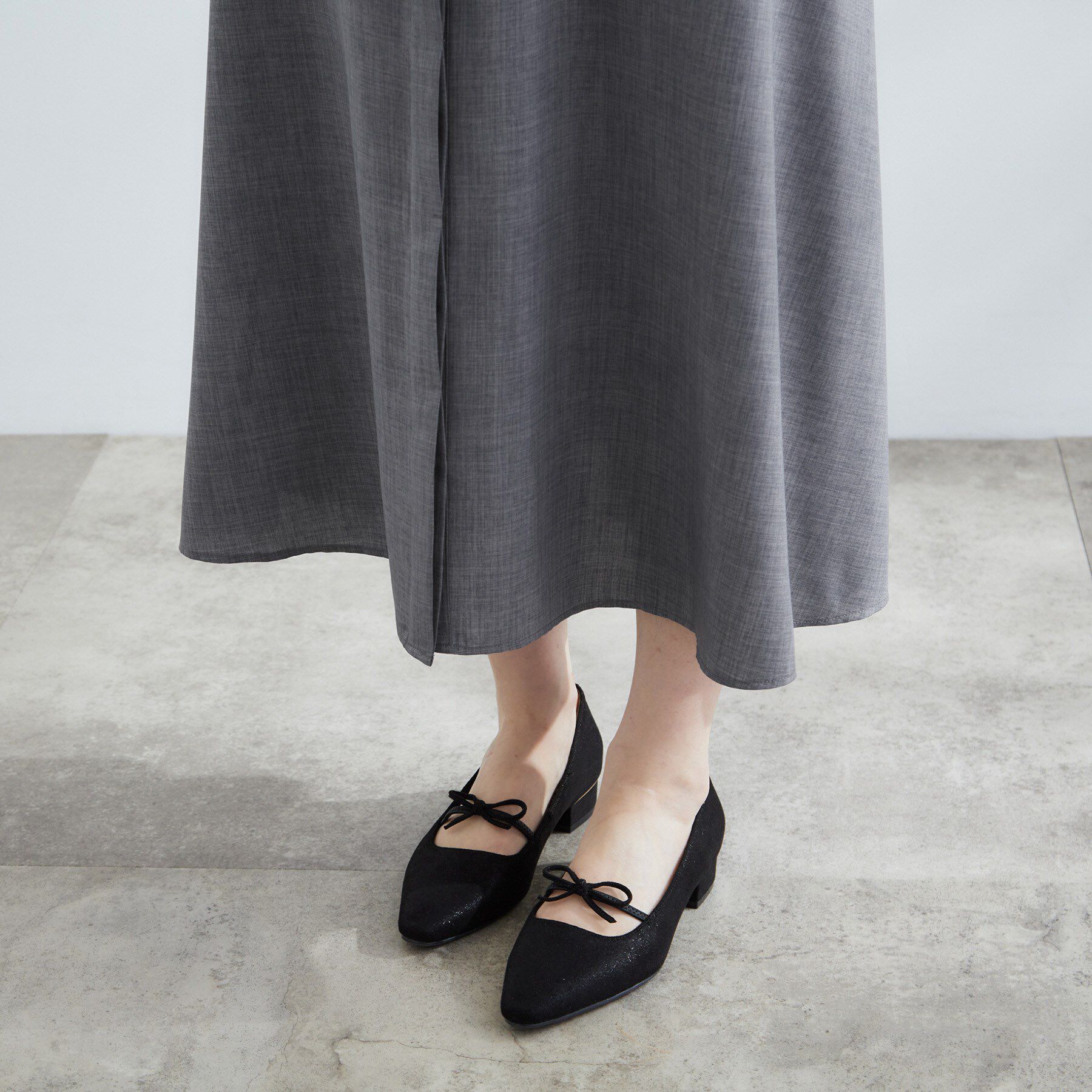 grove「ウエスト高見えでスタイルアップ　上品スタンドカラーシャツワンピース」|ワンピース|