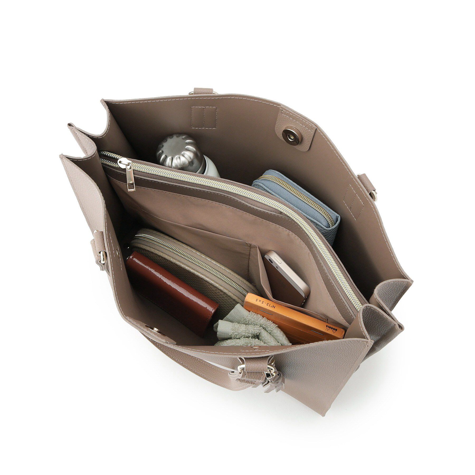 grove「【人間工学】ダブルタッセル中仕切りトート」|トートバッグ|