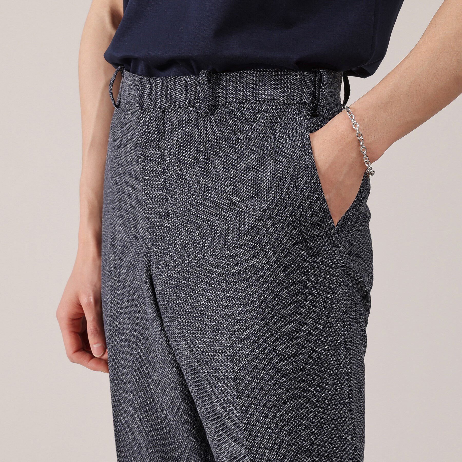 TAKEO KIKUCHI「【抗菌防臭】尾州 リネンブレンド ハニカムメッシュ パンツ」|その他|