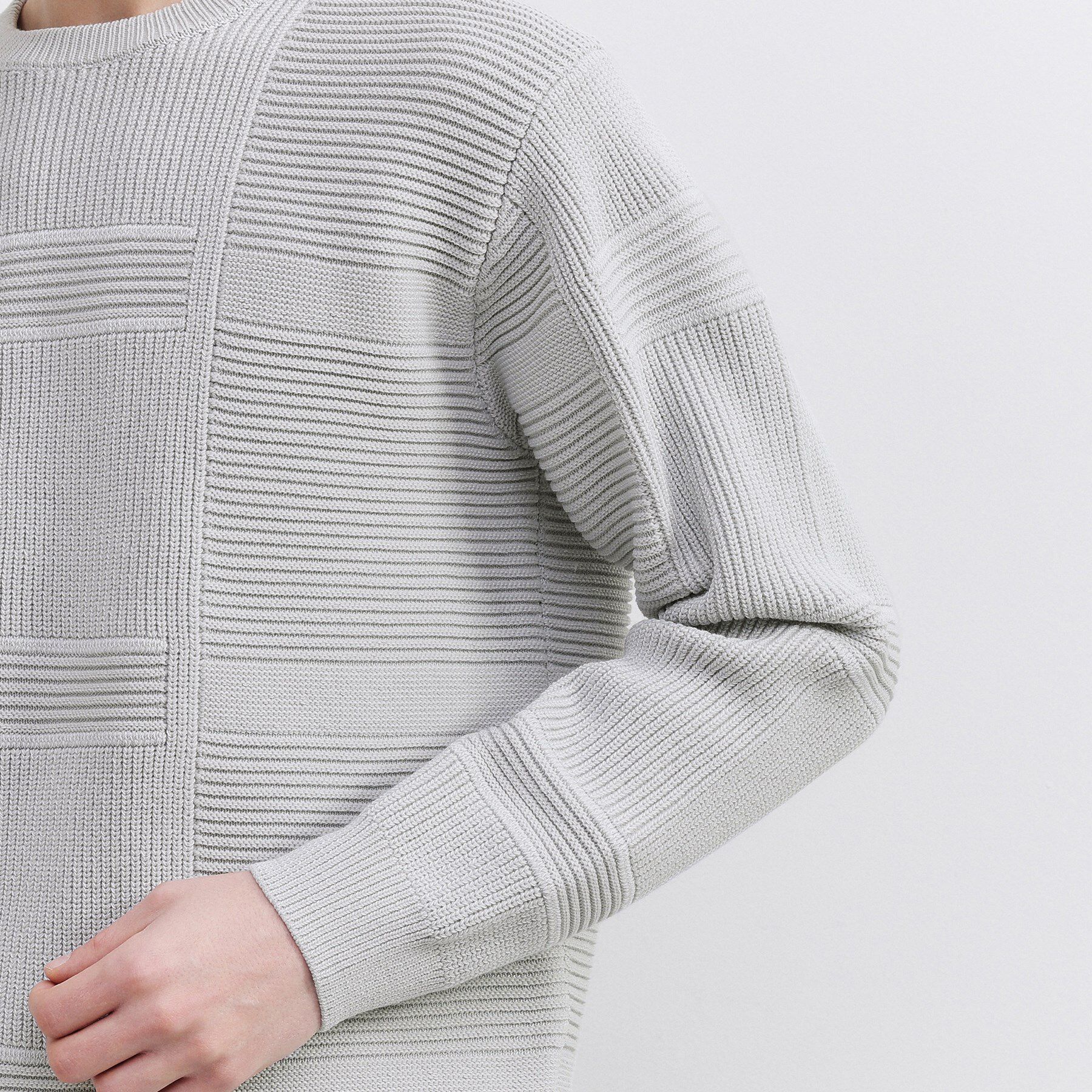 TAKEO KIKUCHI「畦編みチェック プルオーバーニット」|ニット・セーター|