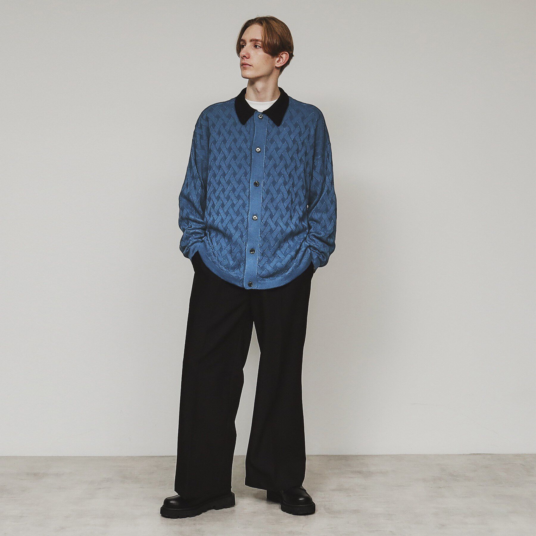 tk.TAKEO KIKUCHI「衿付きニットカーディガン」|カーディガン|