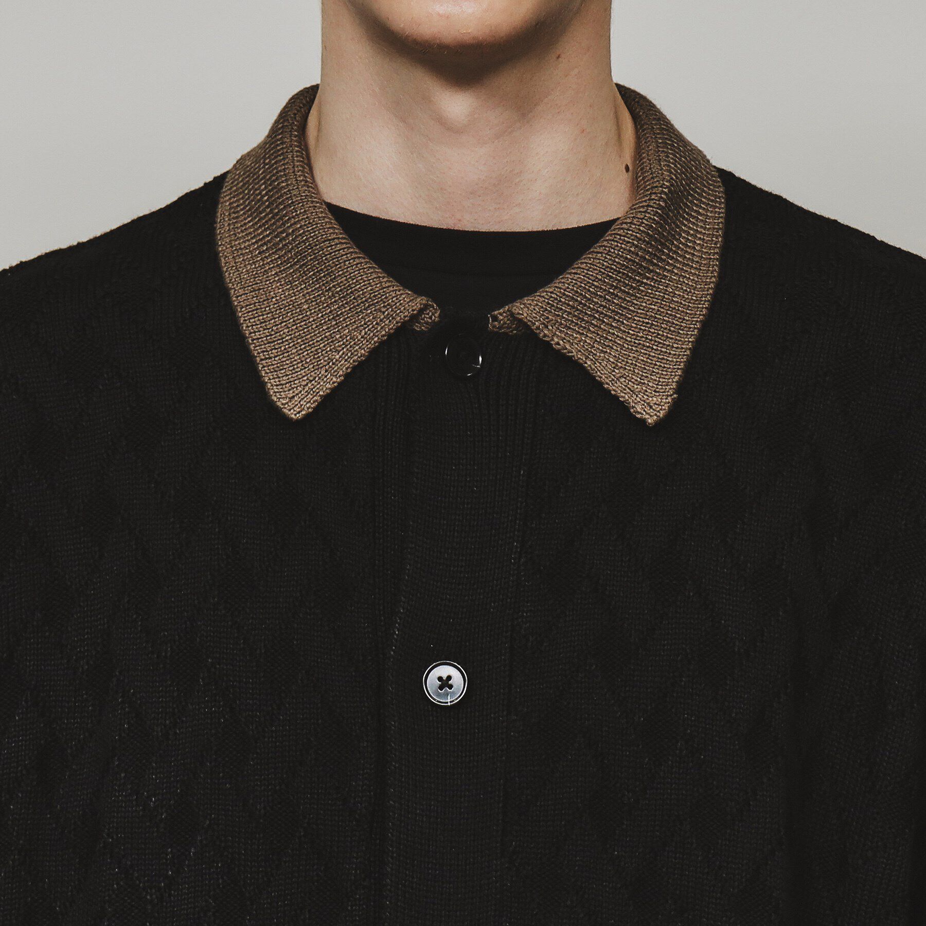 tk.TAKEO KIKUCHI「衿付きニットカーディガン」|カーディガン|