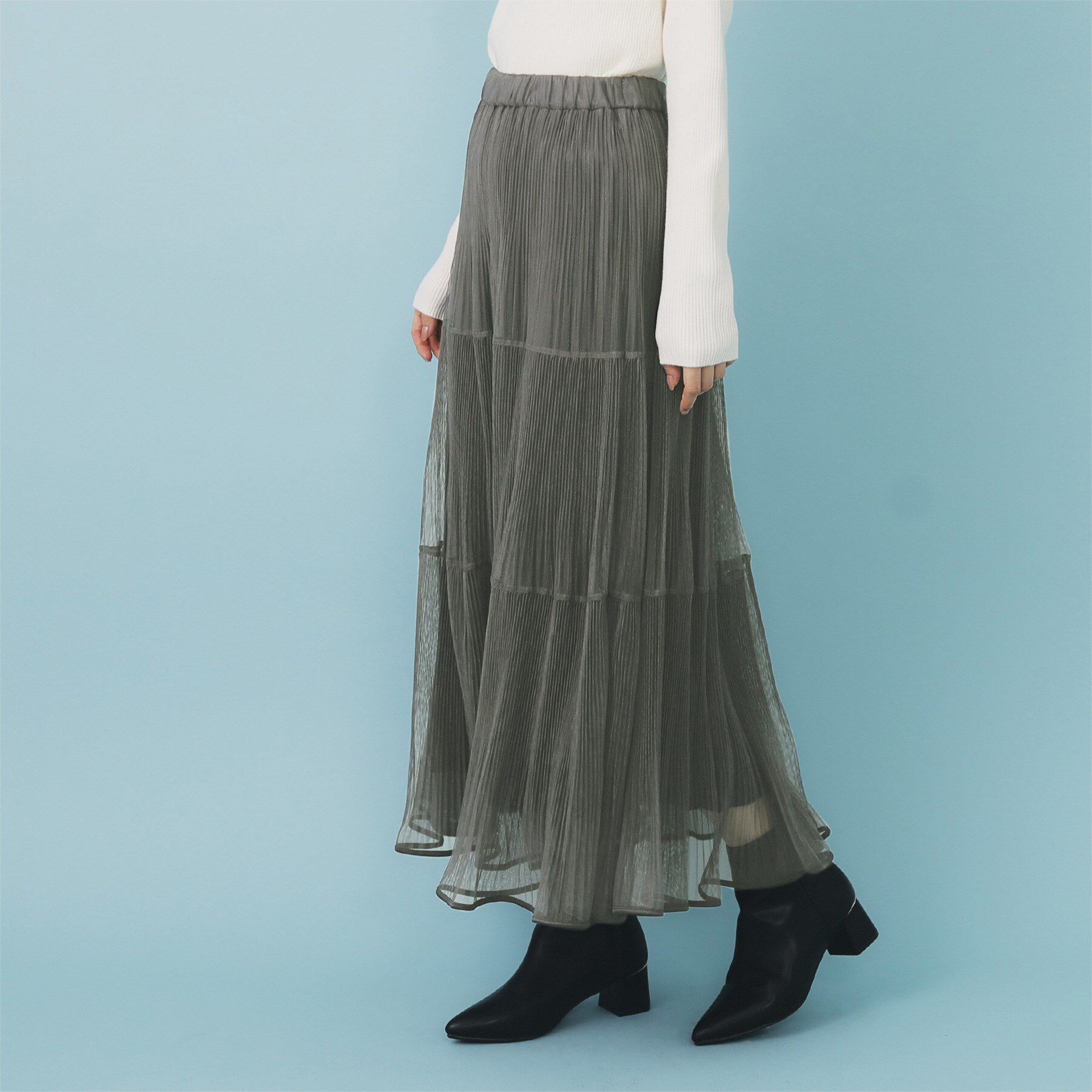 index「リバーシブルチュールティアードフレアスカート【洗濯機OK】」|スカート|