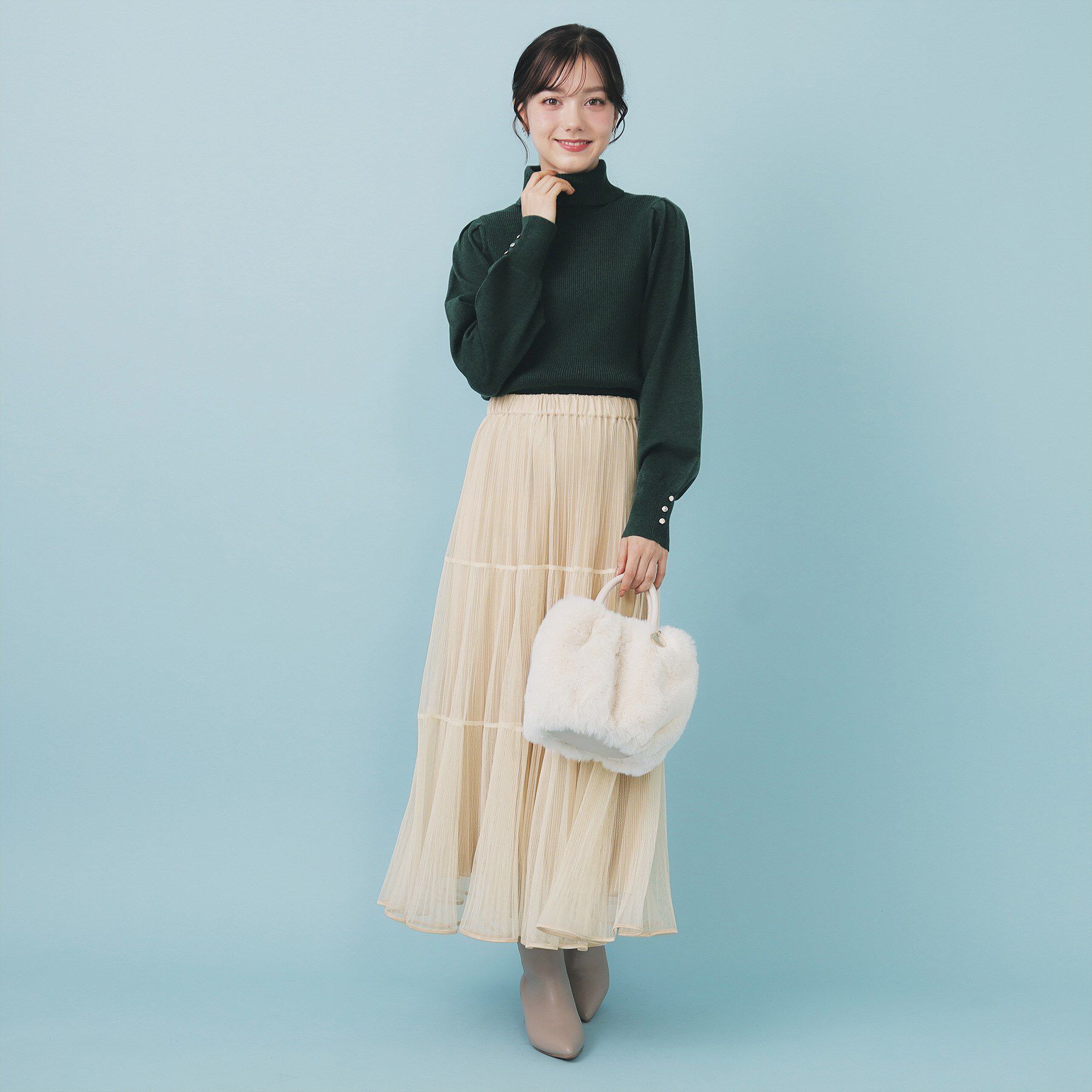 index「リバーシブルチュールティアードフレアスカート【洗濯機OK】」|スカート|