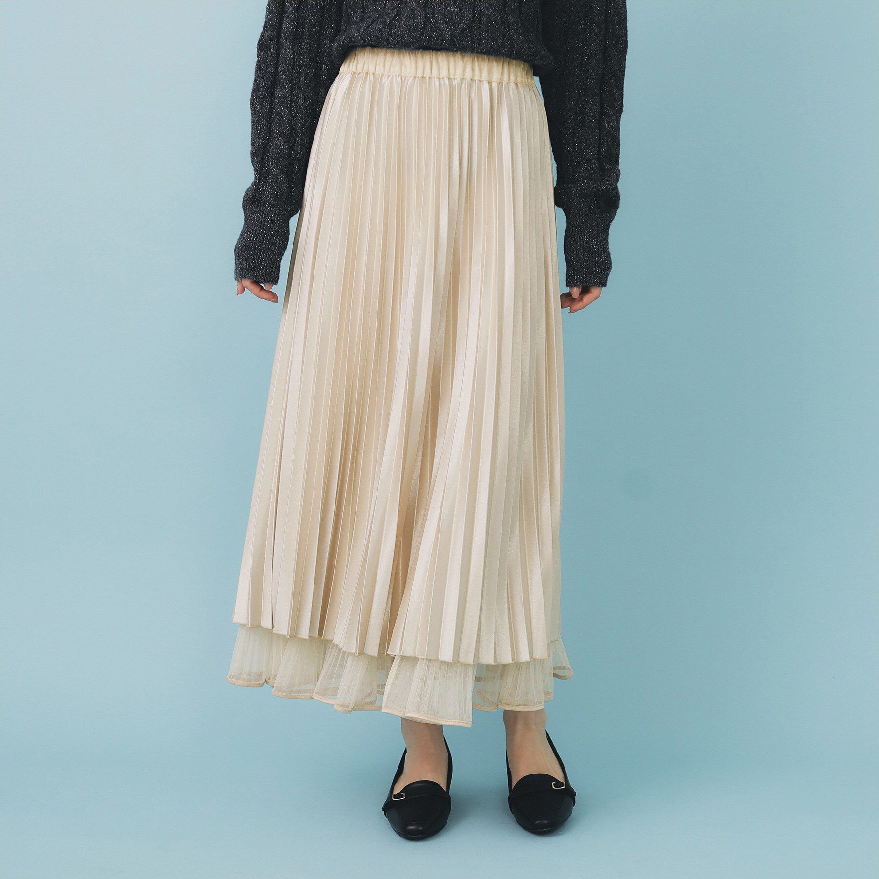 index「リバーシブルチュールティアードフレアスカート【洗濯機OK】」|スカート|