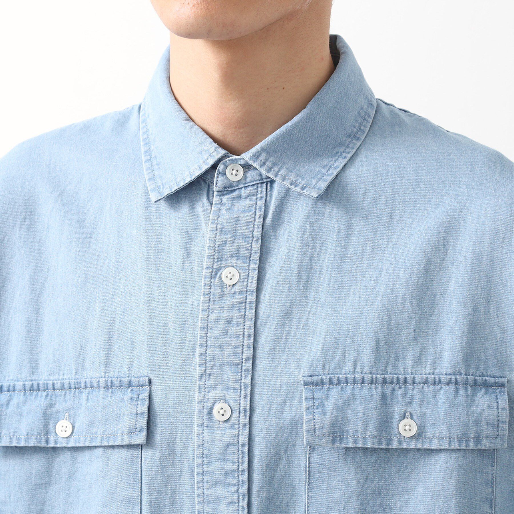 THE SHOP TK「リネンブレンドデニムシャツ」|シャツ・ブラウス|