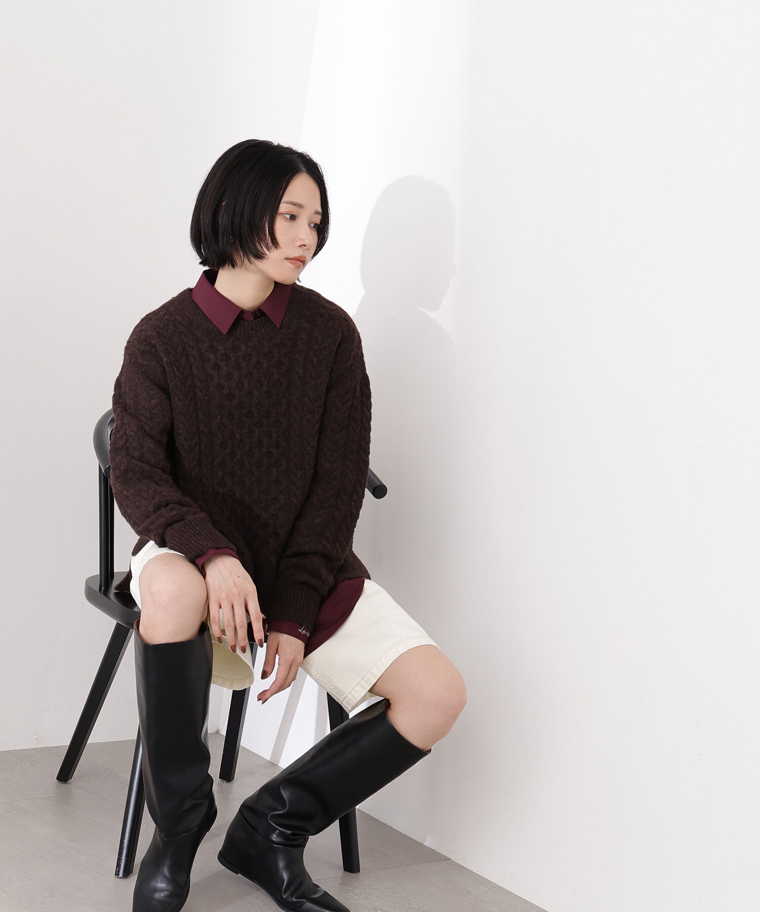  「ベーシックケーブルニット」|ニット・セーター|