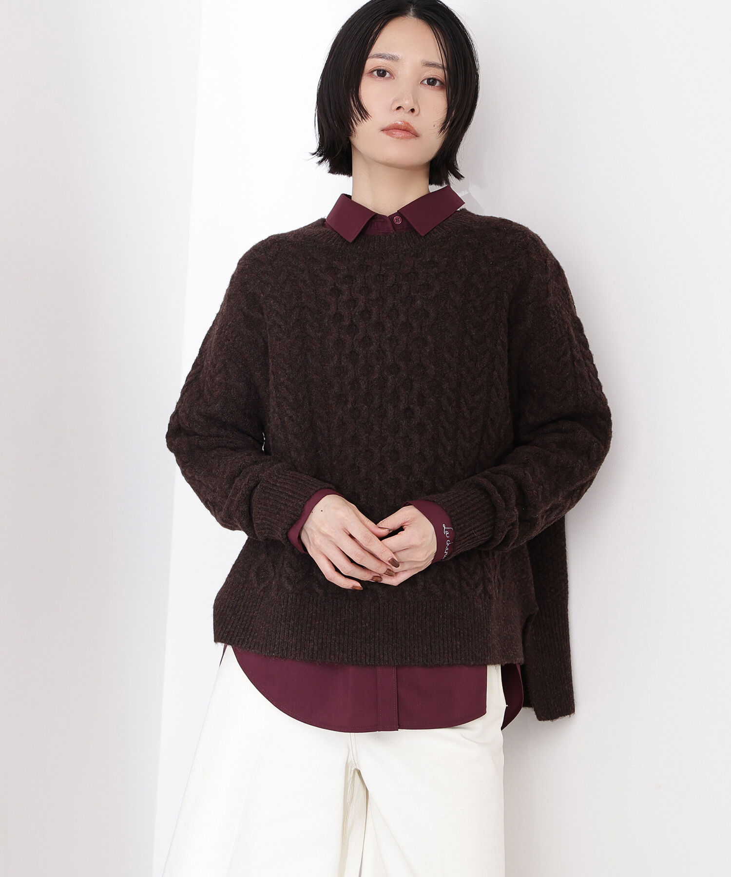  「ベーシックケーブルニット」|ニット・セーター|