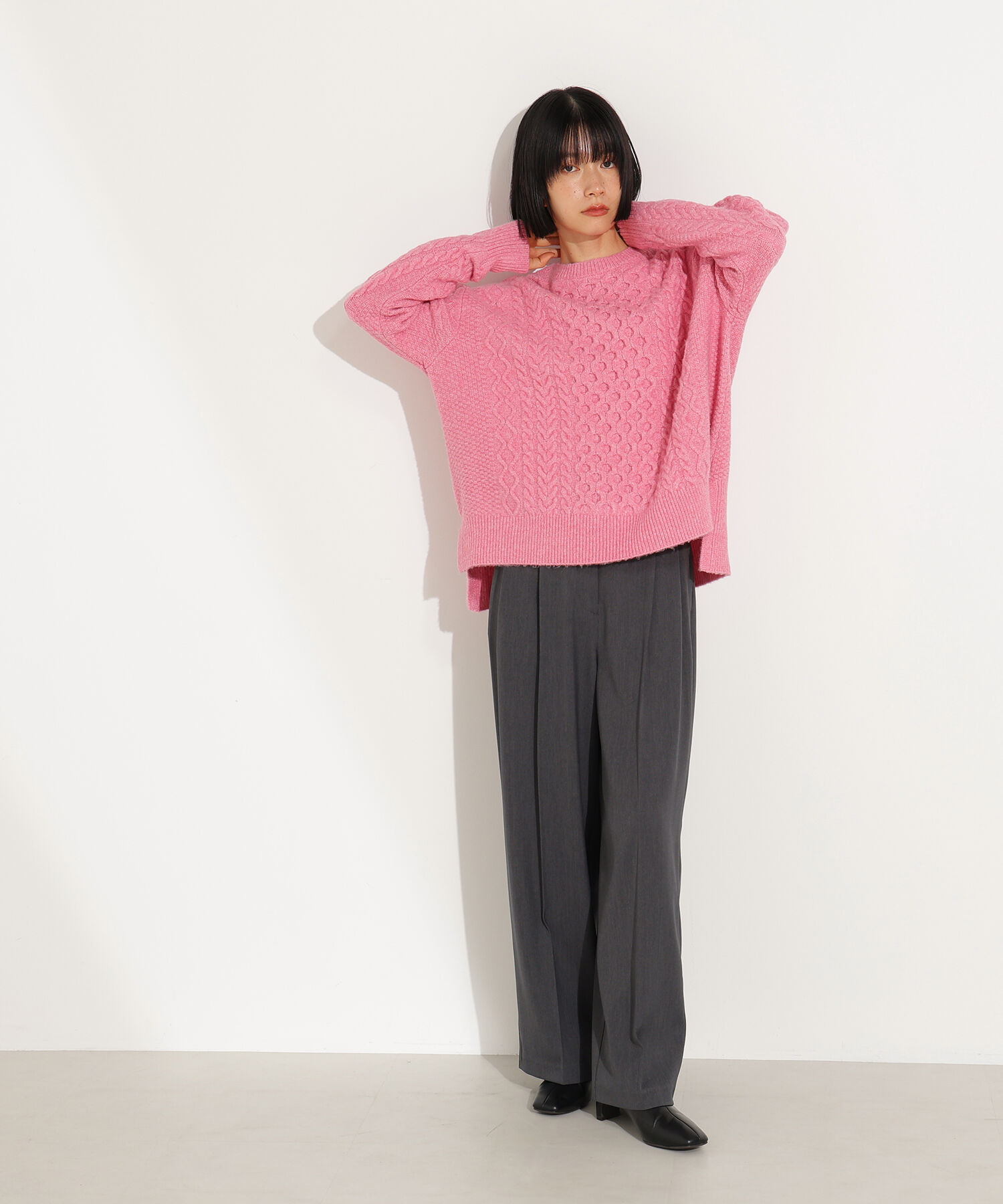  「ベーシックケーブルニット」|ニット・セーター|