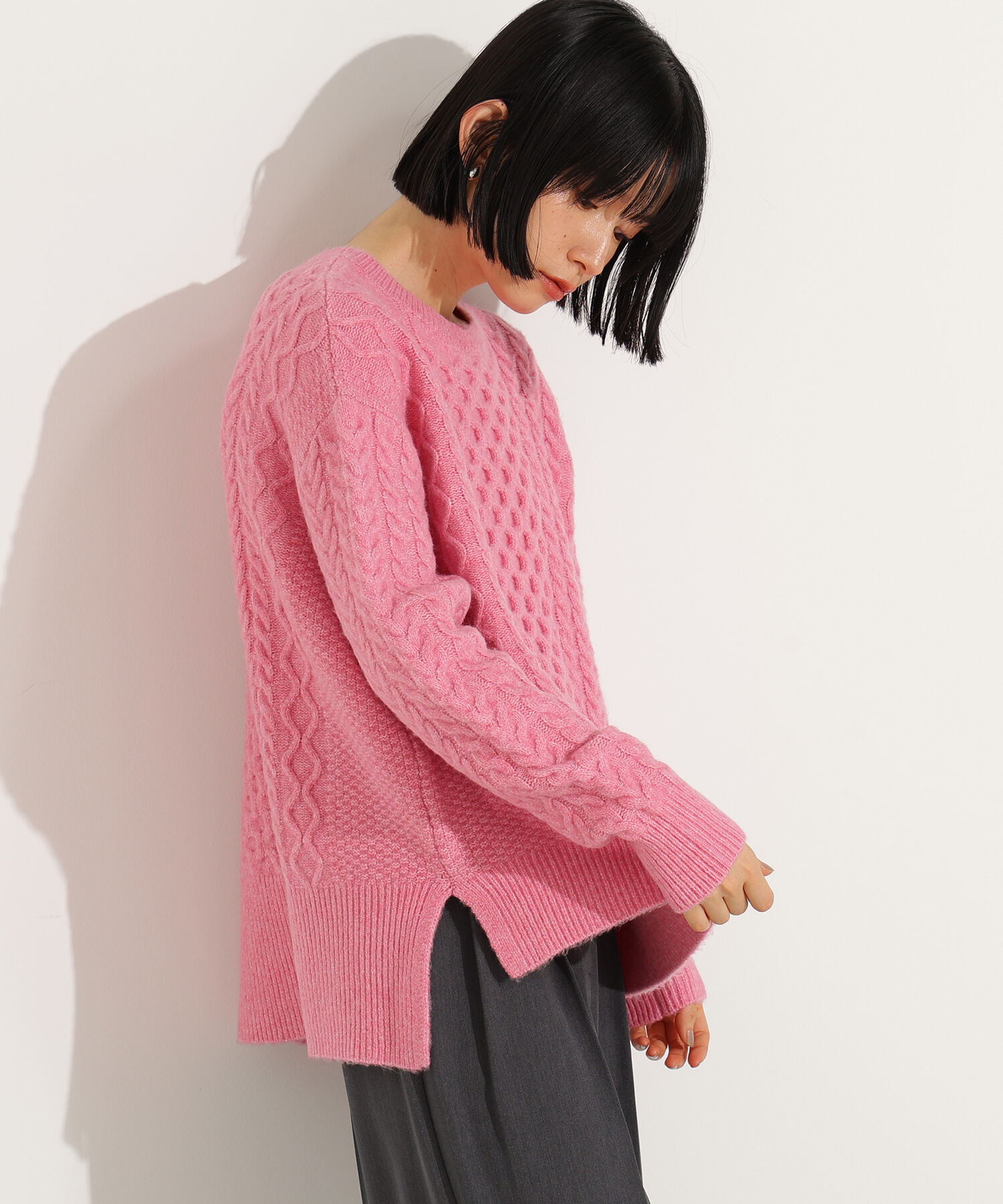  「ベーシックケーブルニット」|ニット・セーター|