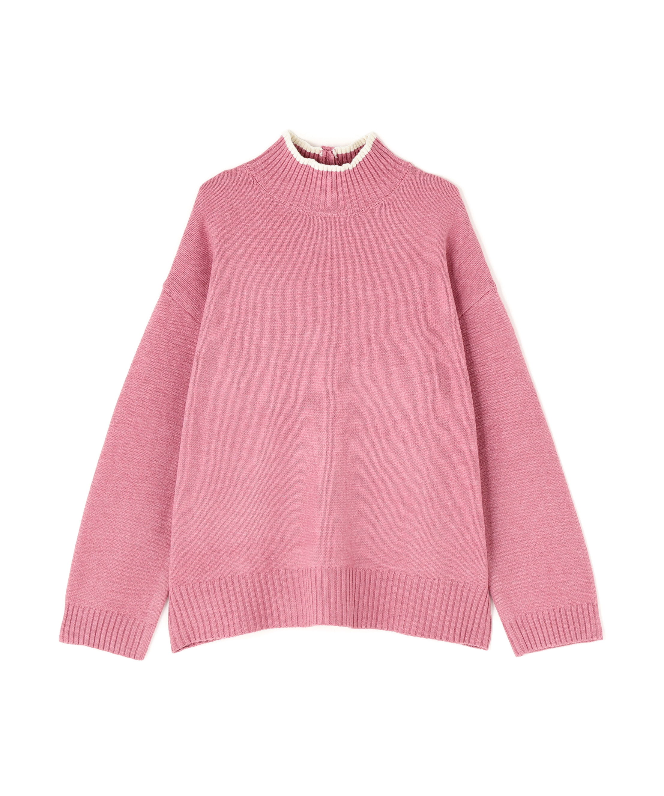  「バックボタンタートルニット」|ニット・セーター|