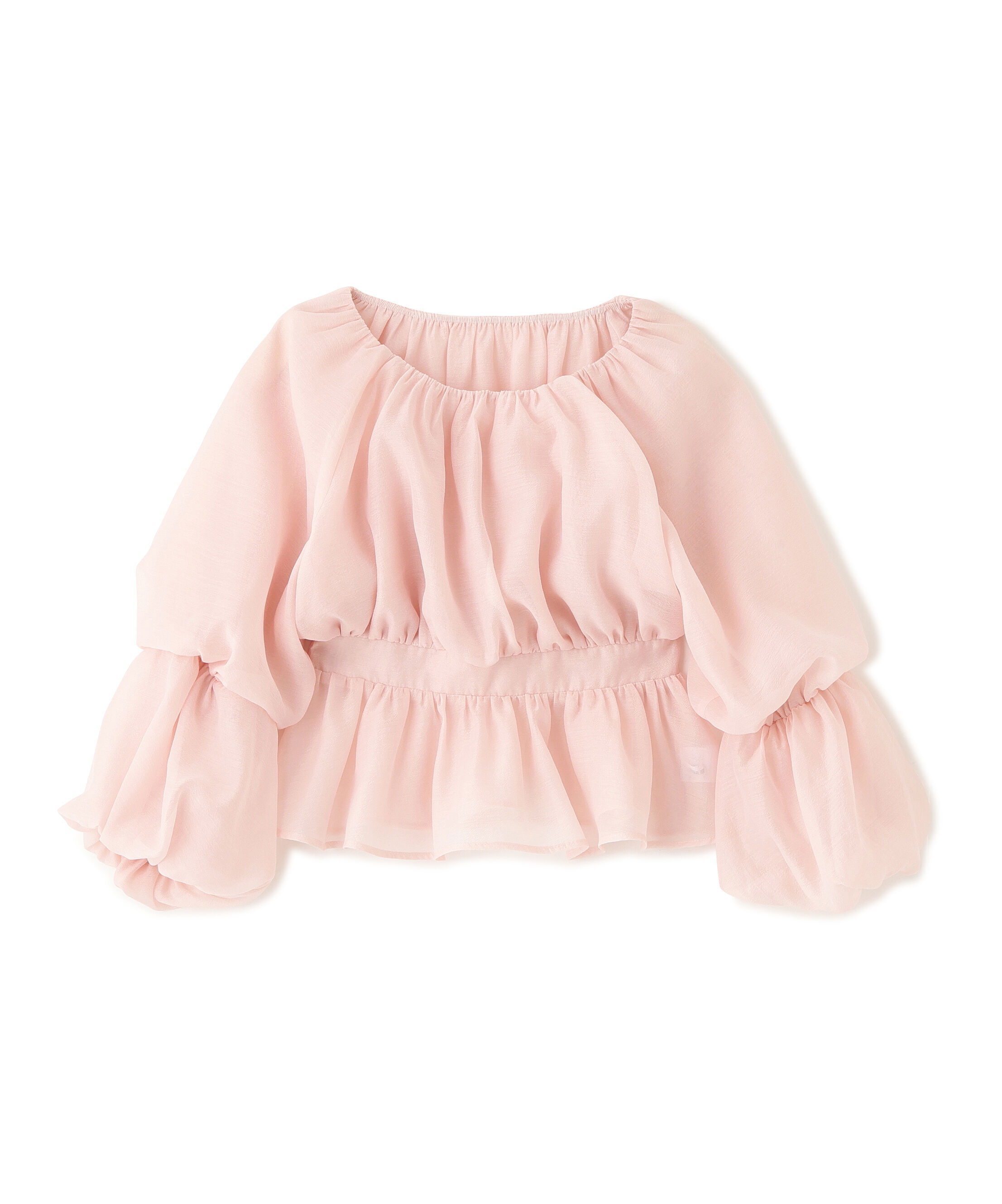  「シアーギャザーペプラムブラウス」|シャツ・ブラウス|