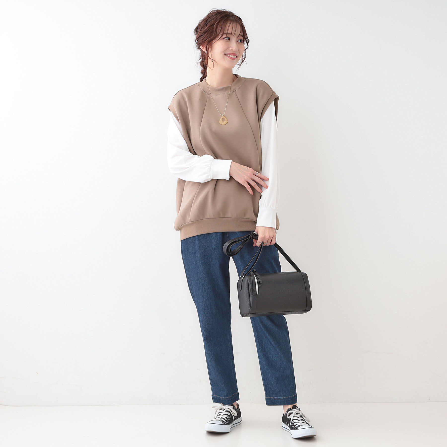 SHOO･LA･RUE「【洗える/S-LL/2点セット】コクーンベストセット」|Tシャツ・カットソー|