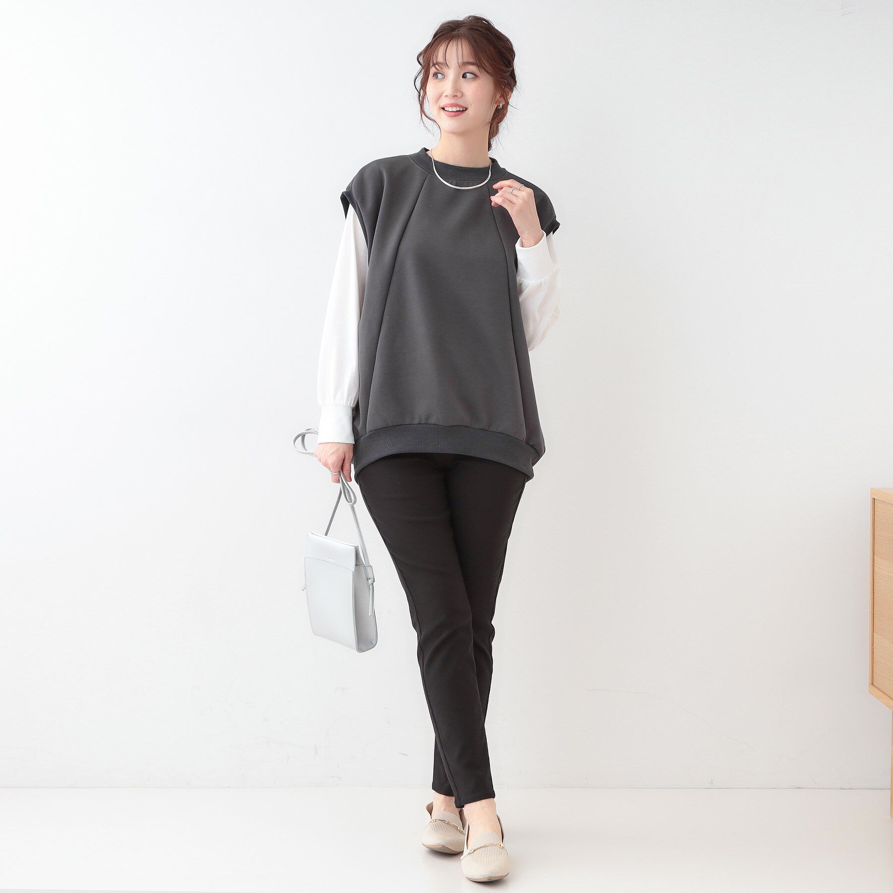 SHOO･LA･RUE「【洗える/S-LL/2点セット】コクーンベストセット」|Tシャツ・カットソー|