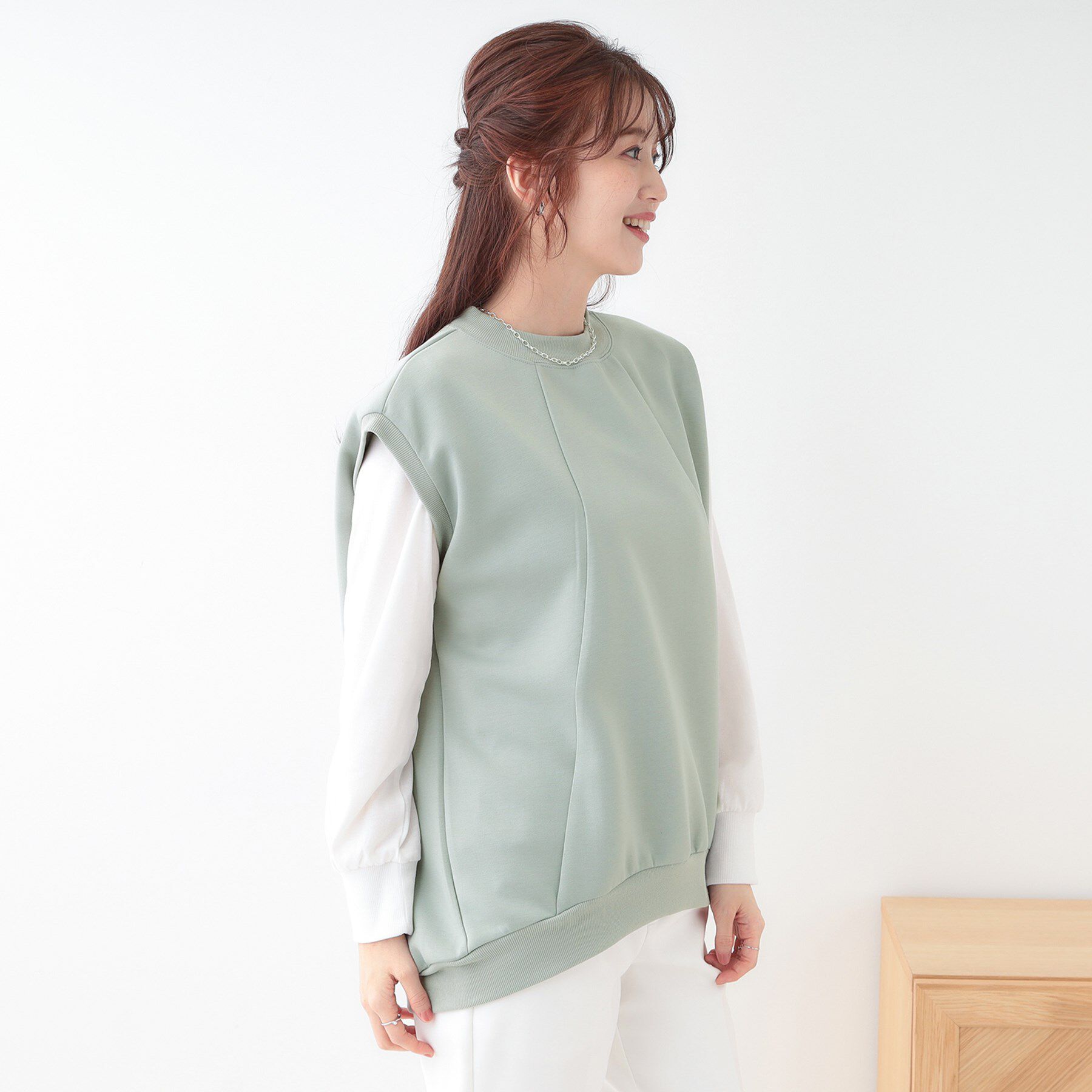 SHOO･LA･RUE「【洗える/S-LL/2点セット】コクーンベストセット」|Tシャツ・カットソー|