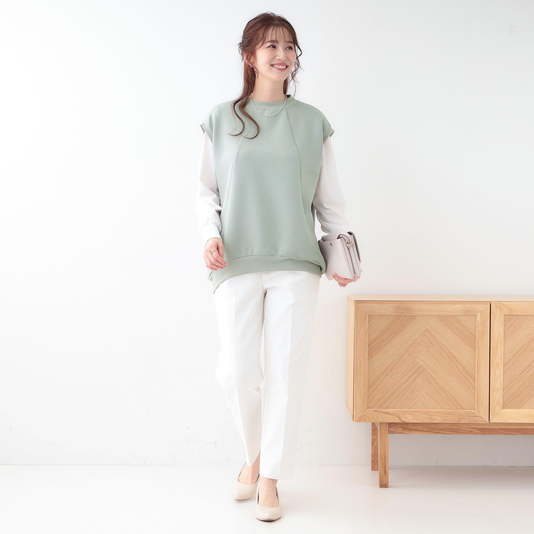 SHOO･LA･RUE「【洗える/S-LL/2点セット】コクーンベストセット」|Tシャツ・カットソー|