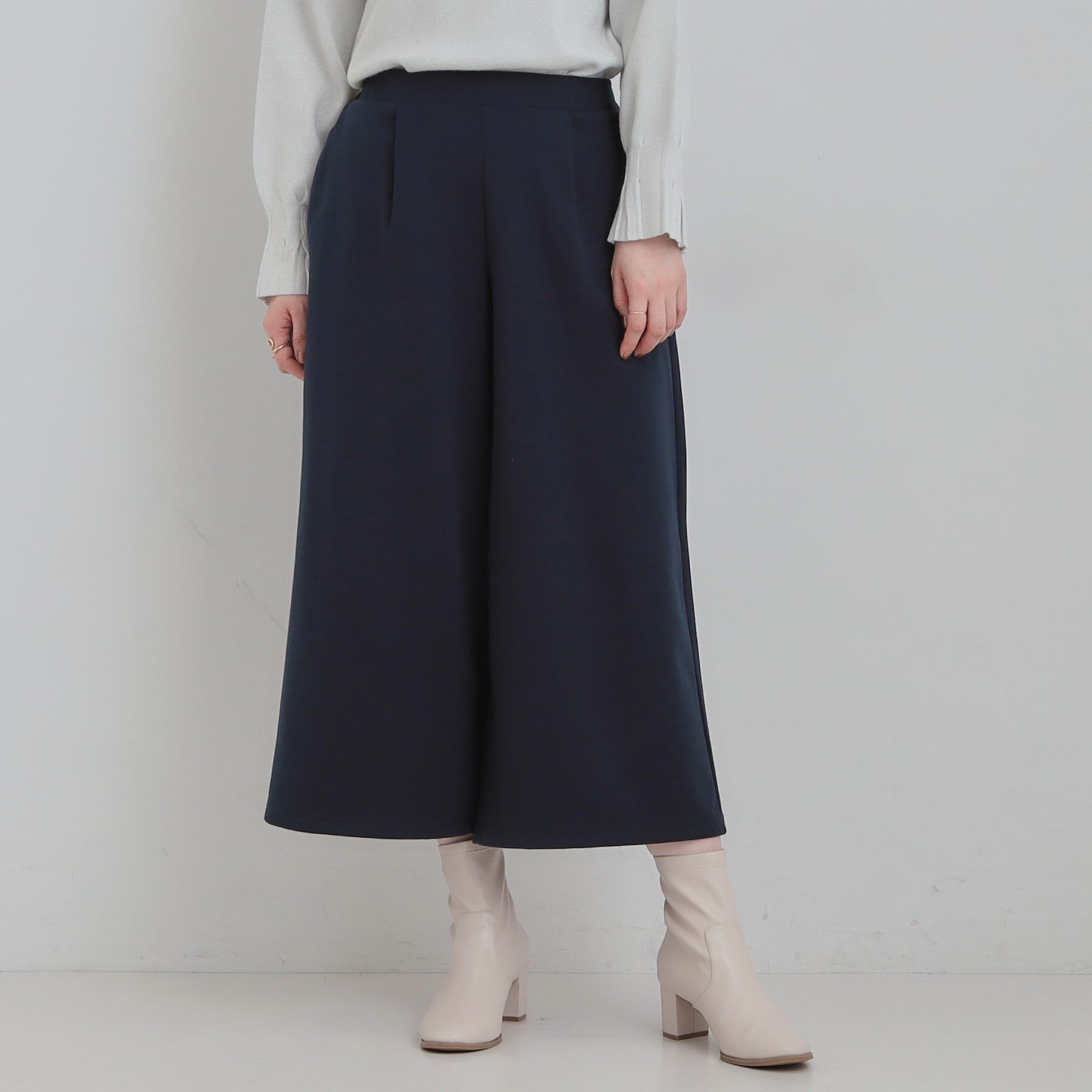 SHOO･LA･RUE「【洗濯機可/S-LL/あったか】体型カバーにも 裏起毛ガウチョパンツ」|その他|