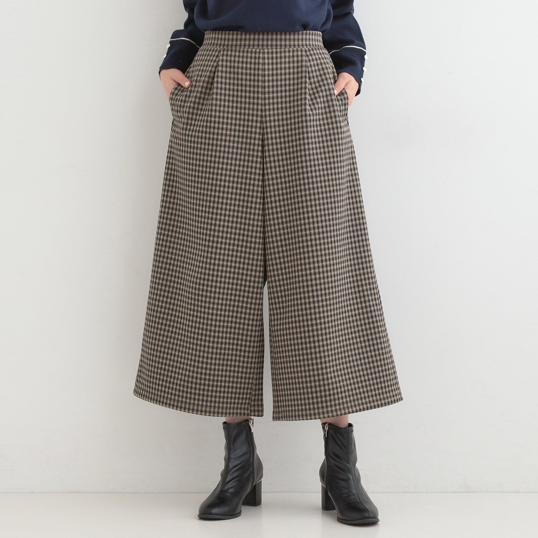 SHOO･LA･RUE「【洗濯機可/S-LL/あったか】体型カバーにも 裏起毛ガウチョパンツ」|その他|