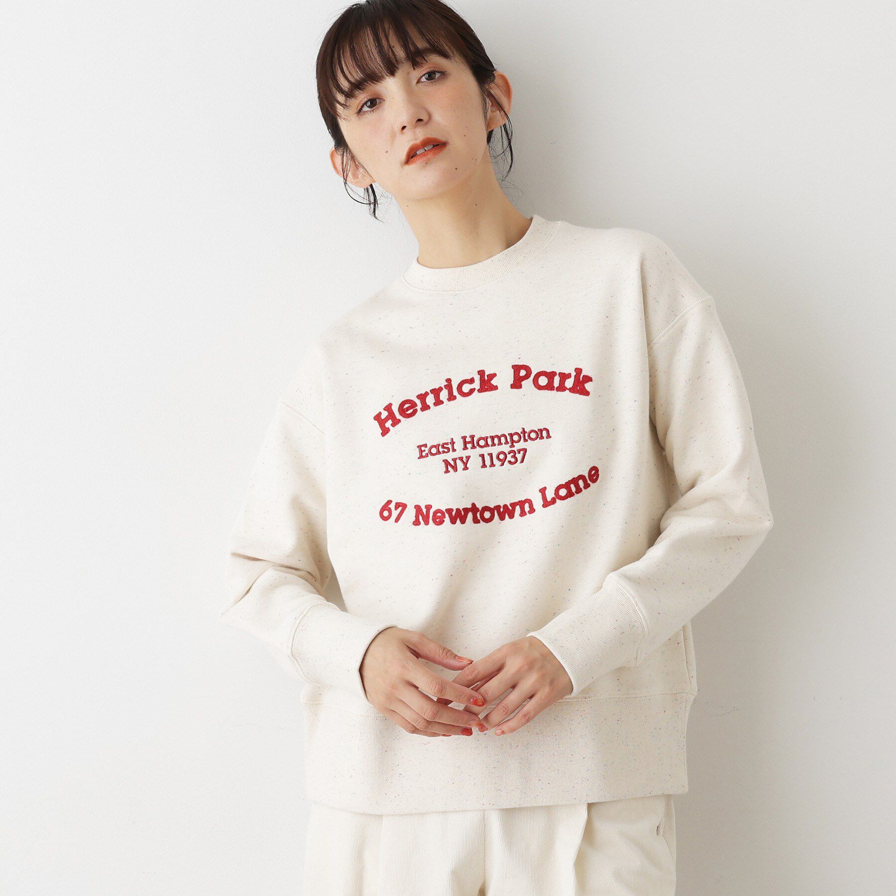 Dessin「【ユニセックス/洗える】ネップ裏毛スウェットトレーナー」|パーカー|